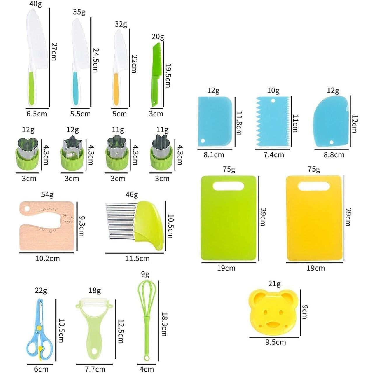 Juego de Cocina Seguro para Niños Zbvuiyl 9 Piezas Montessori