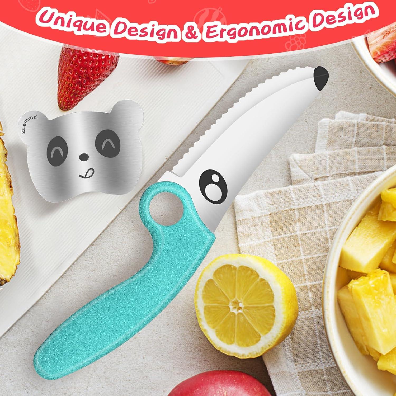 Cuchillo para Niños ZLemma Azul 20.32 cm con Protector de Dedos