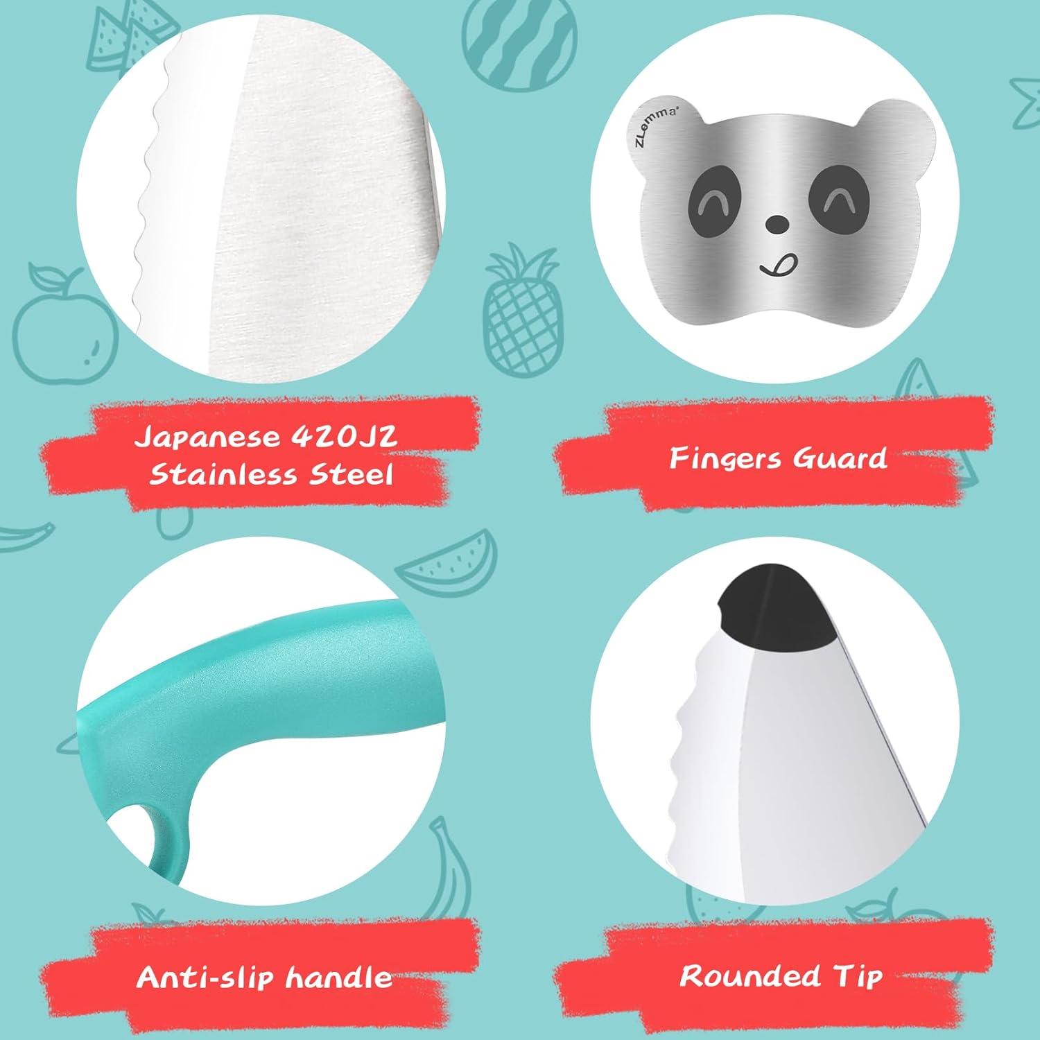 Cuchillo para Niños ZLemma Azul 20.32 cm con Protector de Dedos