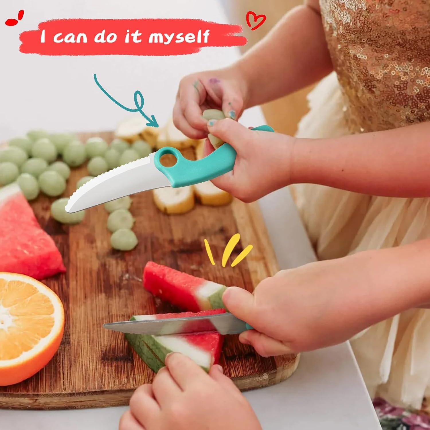 Cuchillo para Niños ZLemma Azul 20.32 cm con Protector de Dedos