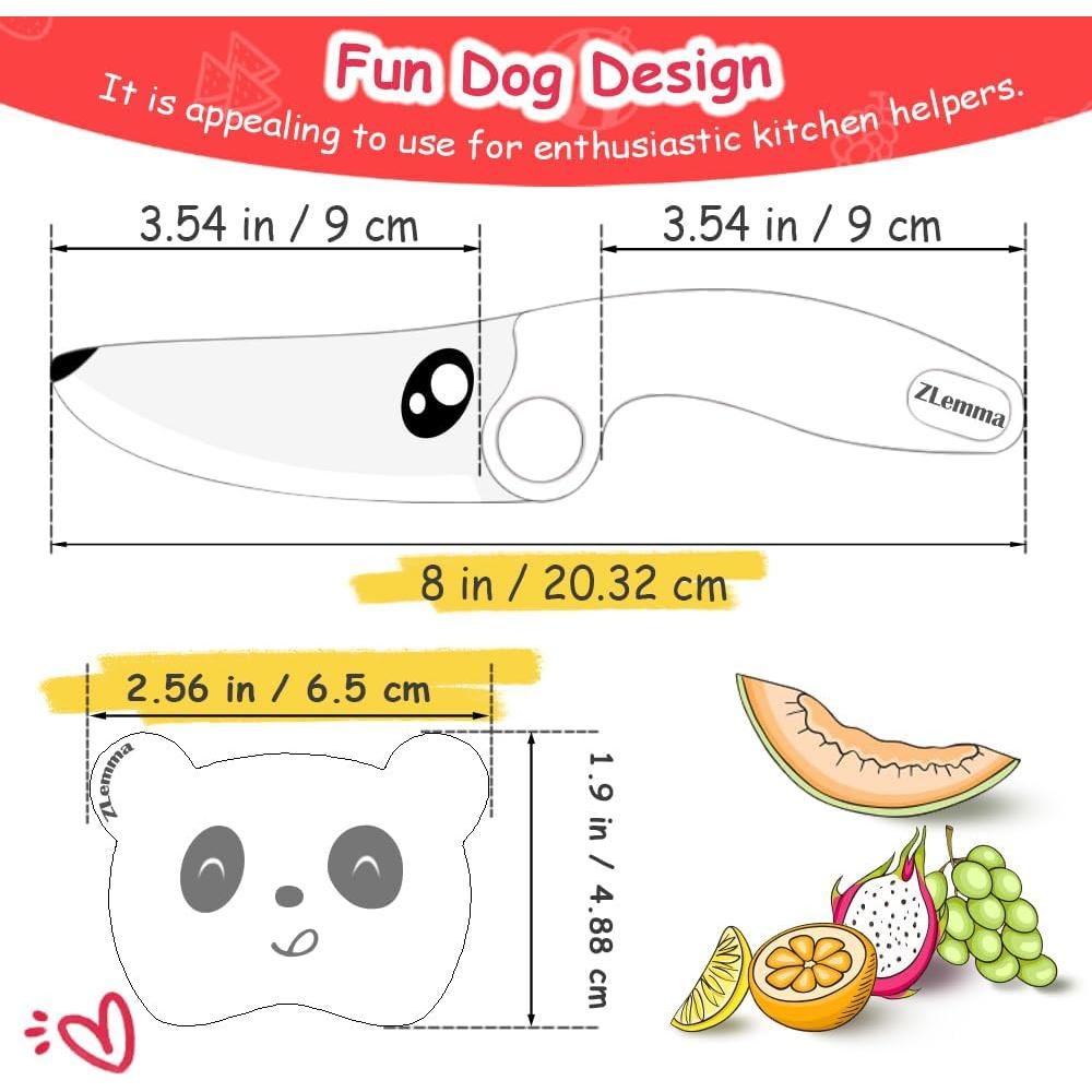 Cuchillo para Niños ZLemma Azul 20.32 cm con Protector de Dedos