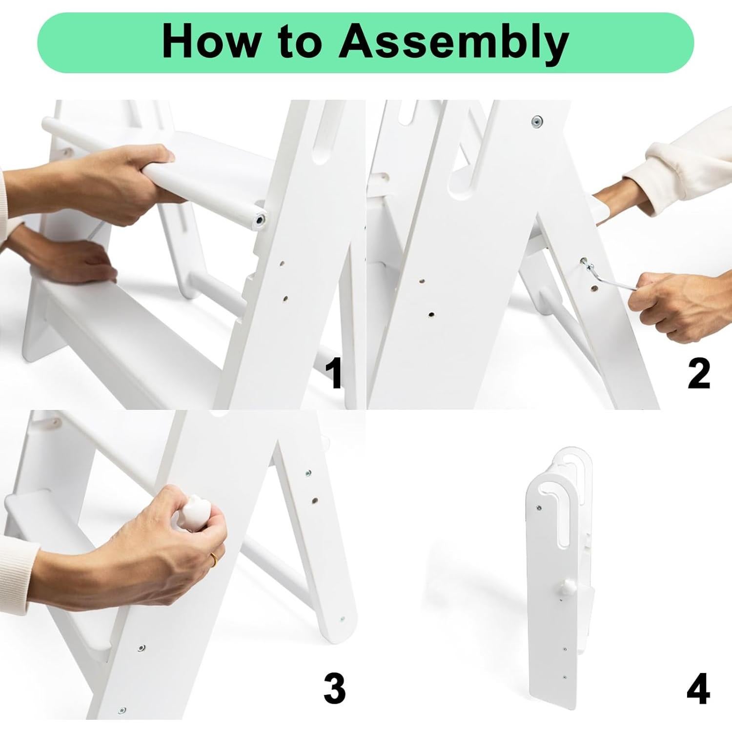 Taburete Plegable WOOD CITY para Niños 2 Escalones Ajustable