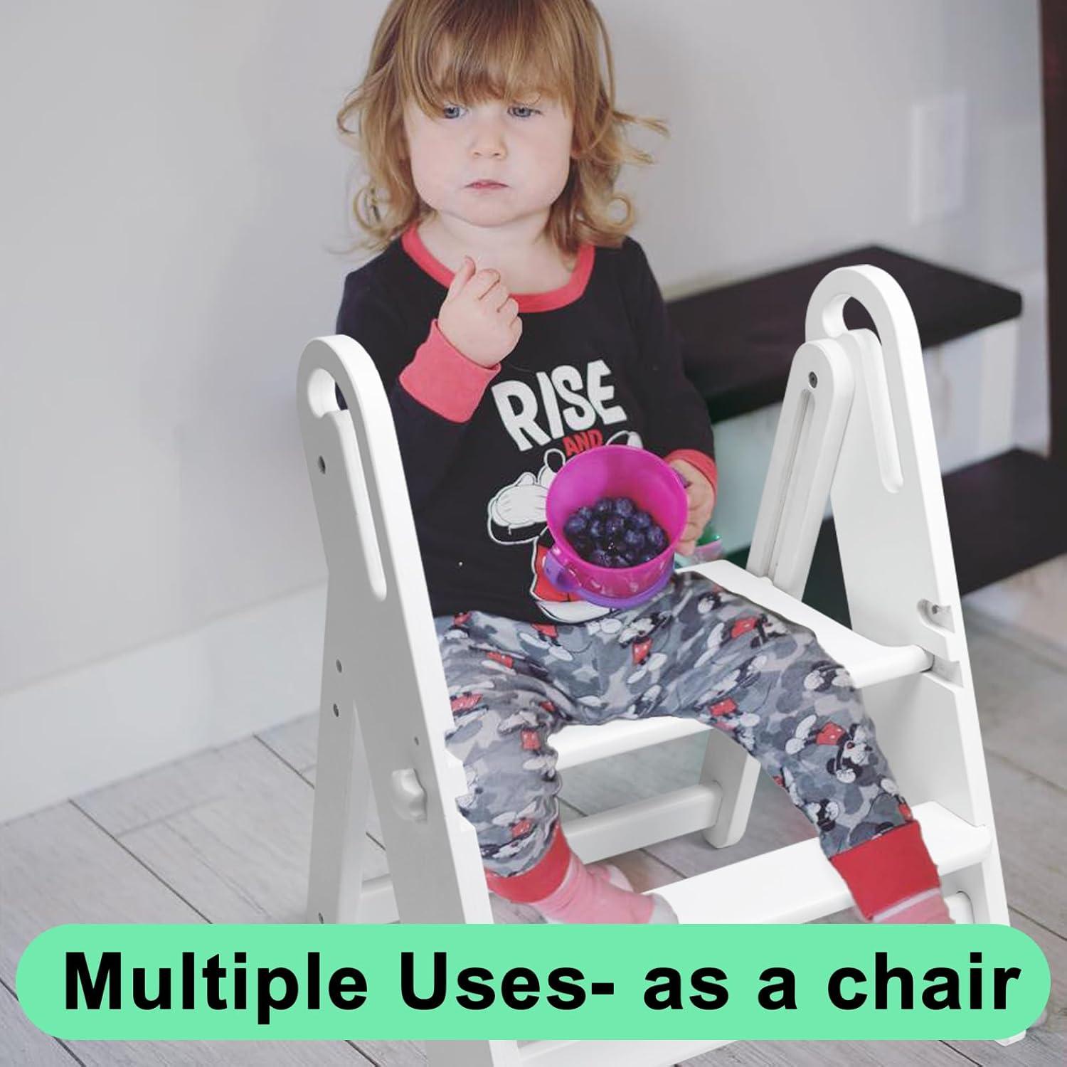 Taburete Plegable WOOD CITY para Niños 2 Escalones Ajustable