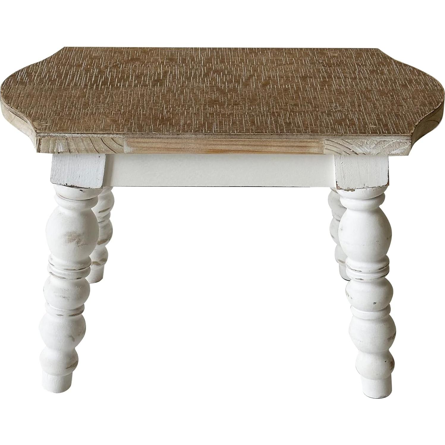 Escalón de Baño de Madera dwellington Estilo Granja 40x22 cm