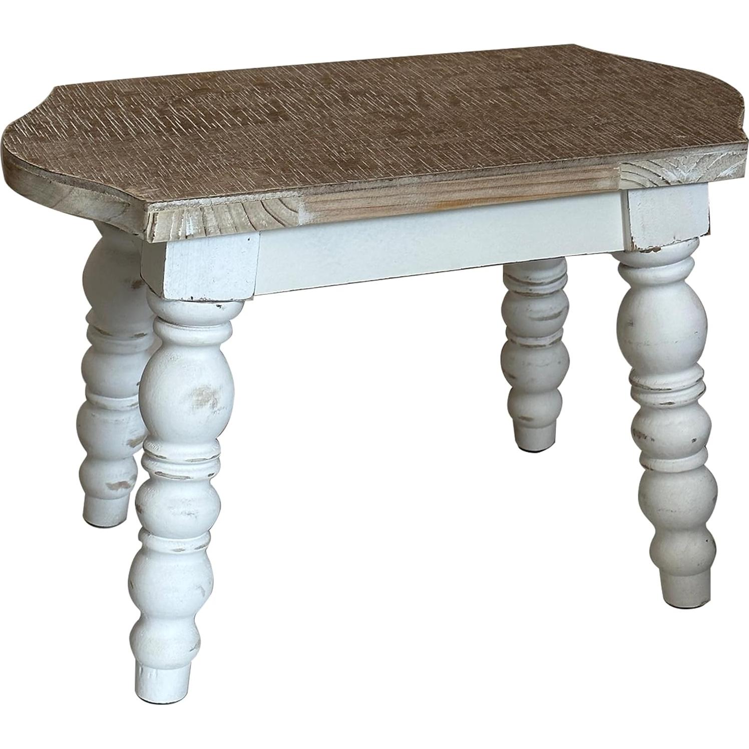 Escalón de Baño de Madera dwellington Estilo Granja 40x22 cm