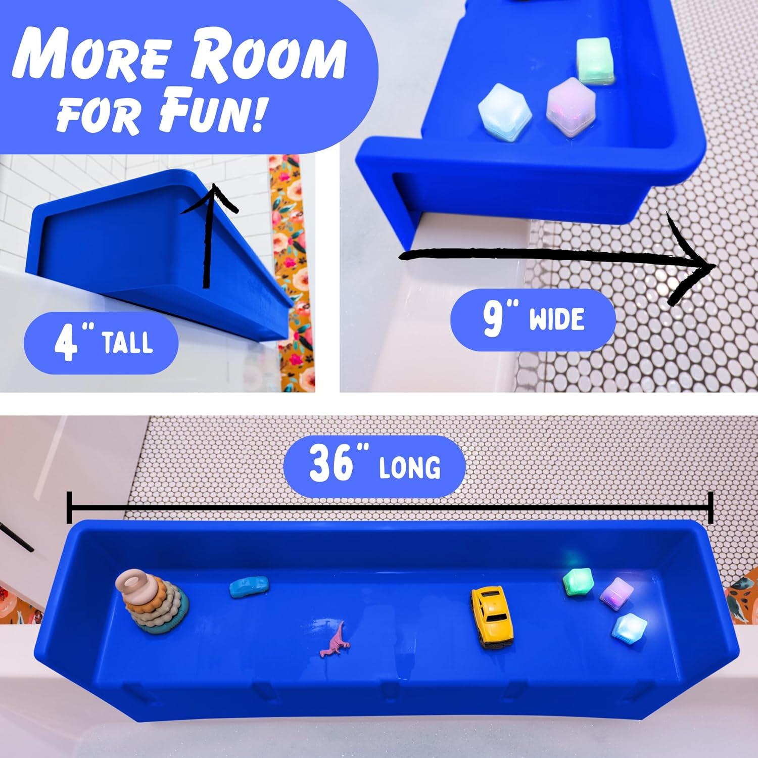 Protector de Bañera Tub Topper con Estante para Juguetes Azul