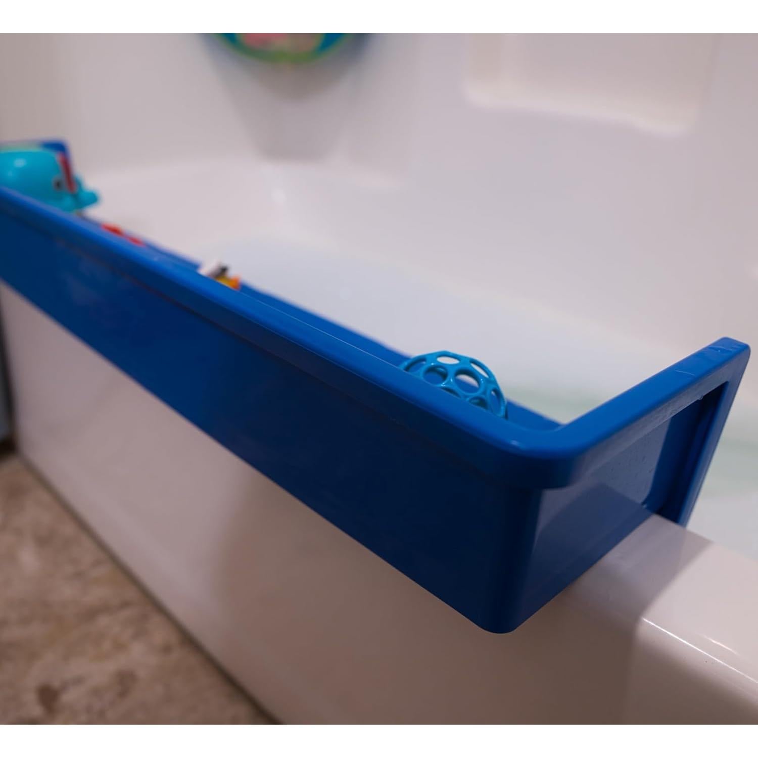 Protector de Bañera Tub Topper con Estante para Juguetes Azul