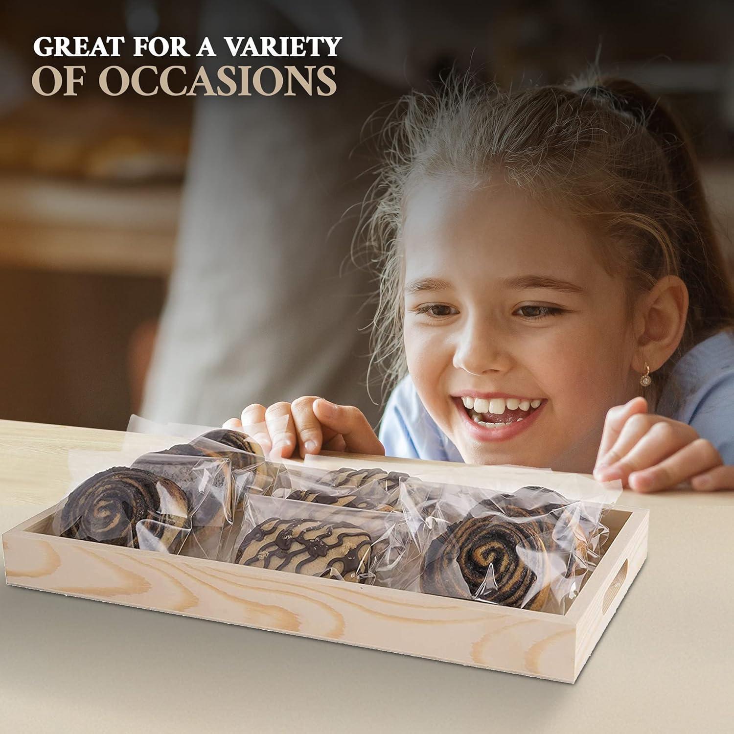 Set de 5 Bandejas de Madera Hammont - Anidadas, Rústicas