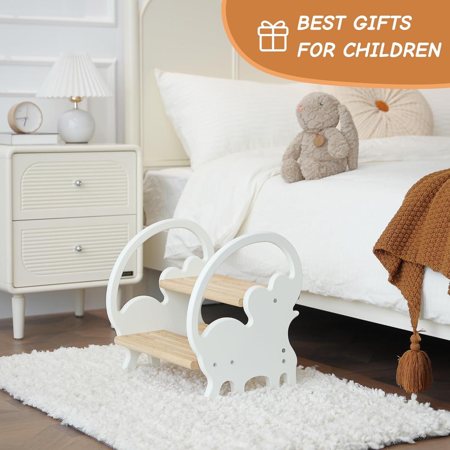 Escalera de Madera Nuvograin 2 Pasos Elefante Beige