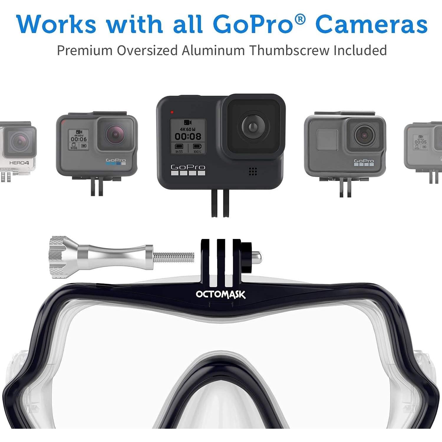 Máscara de buceo OCTOMASK con soporte para GoPro - Talla única