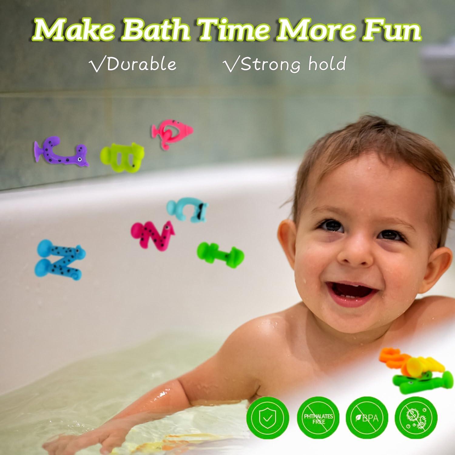 Juguetes de Baño de Succión LZSSAS 26 PCS Letras Sensory