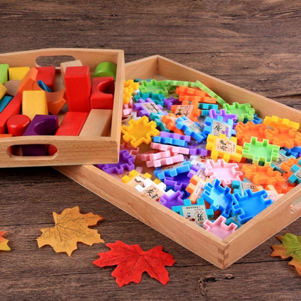 Bandeja de Madera Ovalada NUOBESTY 32.5x25cm para Servir