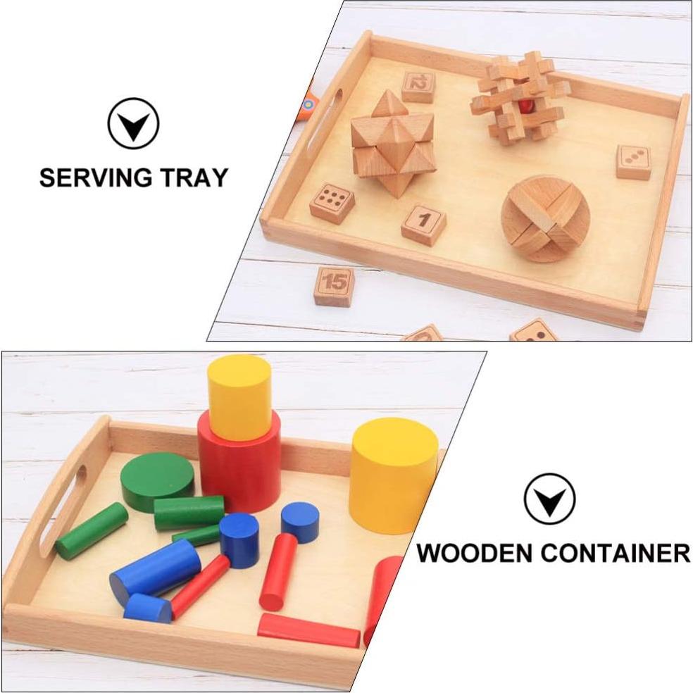 Bandeja de Madera Ovalada NUOBESTY 32.5x25cm para Servir