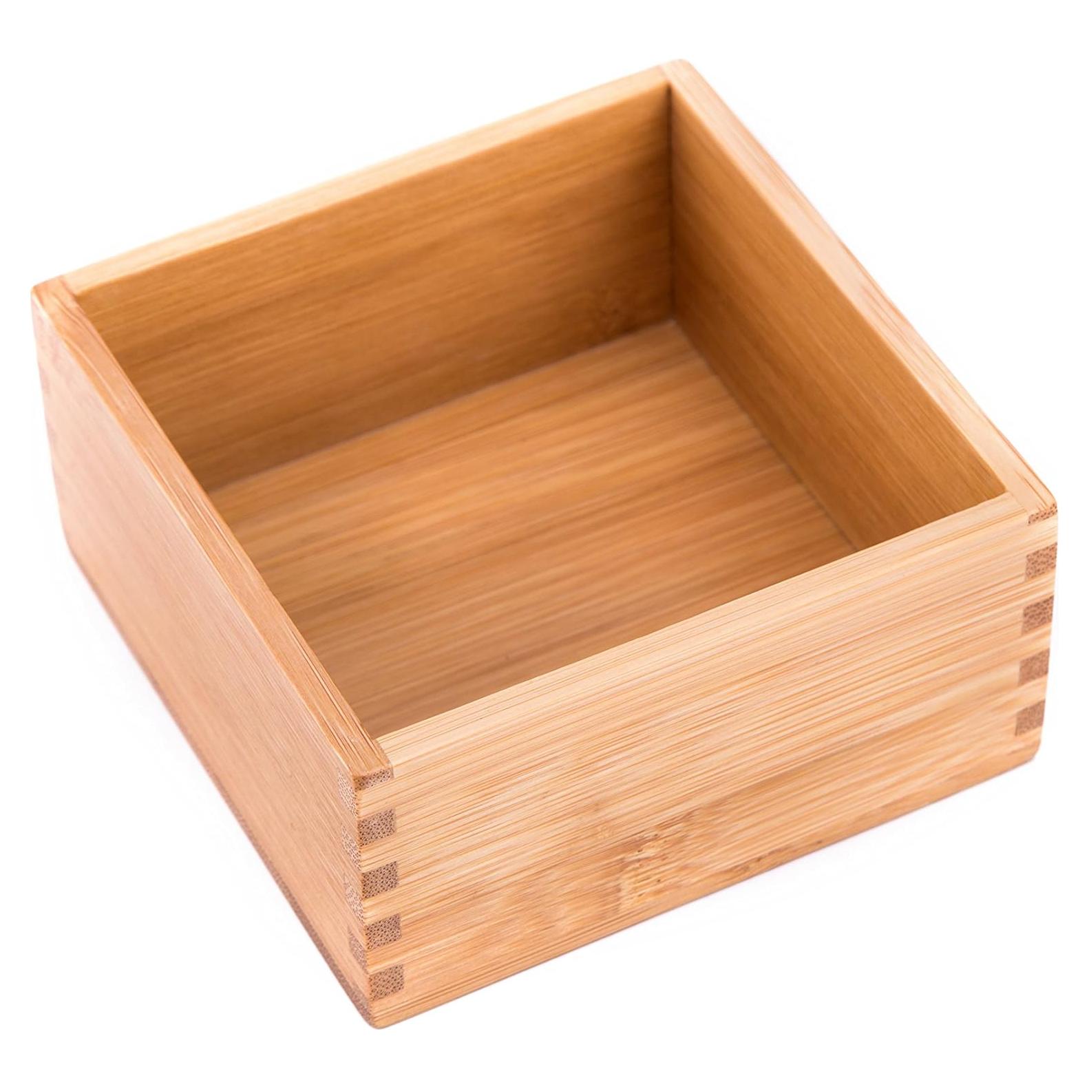 Cajas de Almacenamiento de Bambú Sansnow 10.16x10.16cm