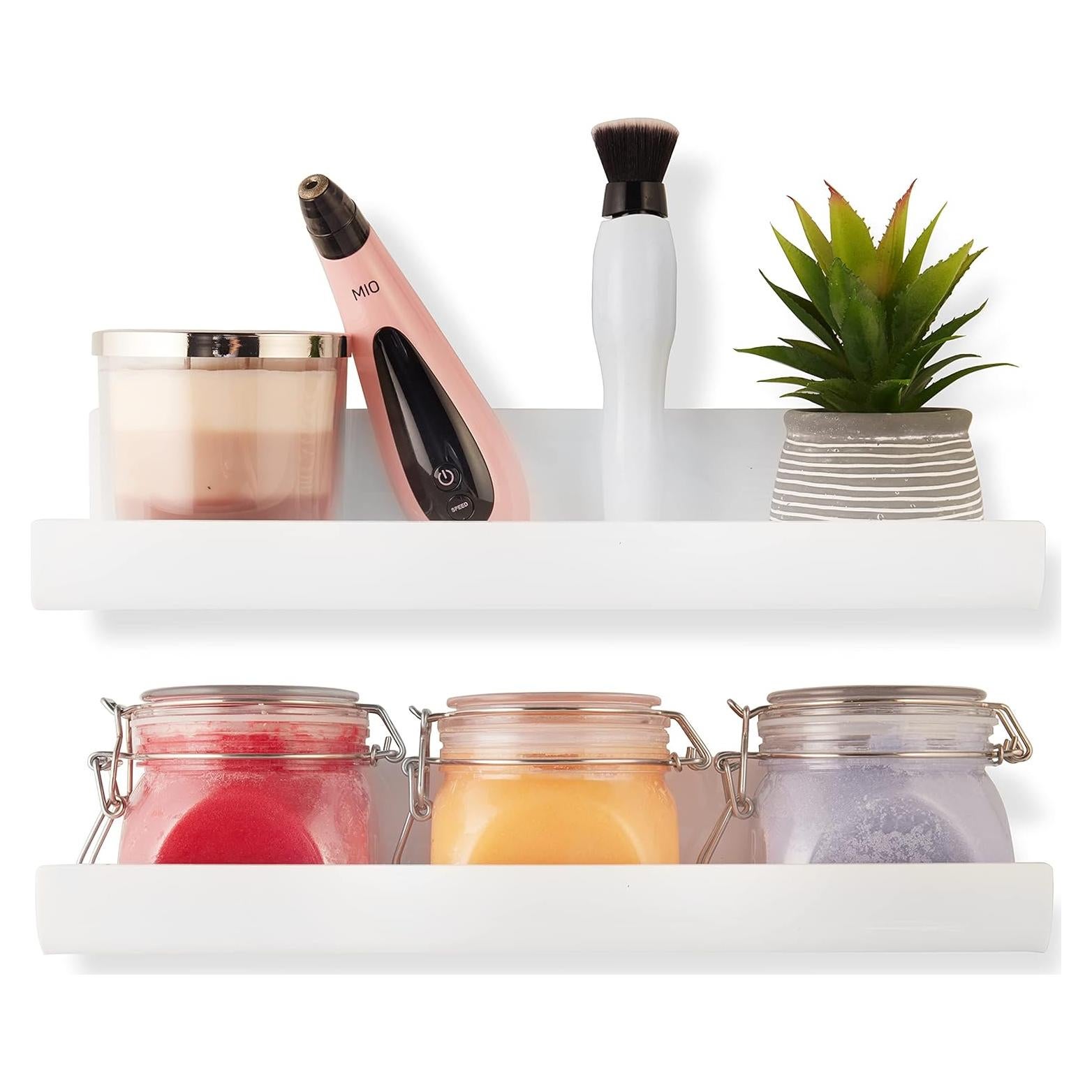 Estantes Flotantes de Acrílico Transparente Dasher - 2 Unidades 38.1x10.2cm