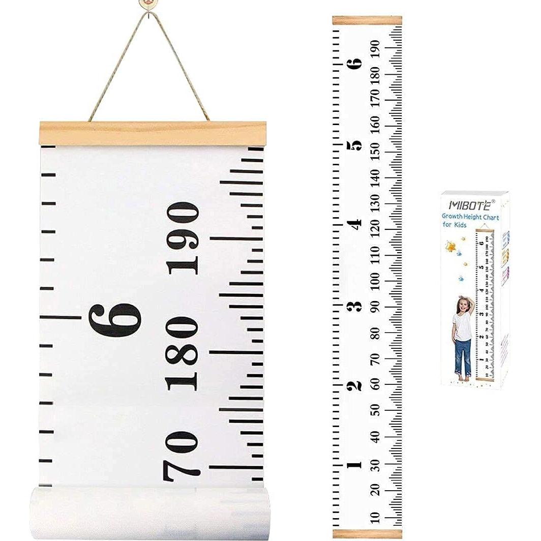 Mibote Gráfico de Crecimiento Infantil en Lienzo 200x20cm