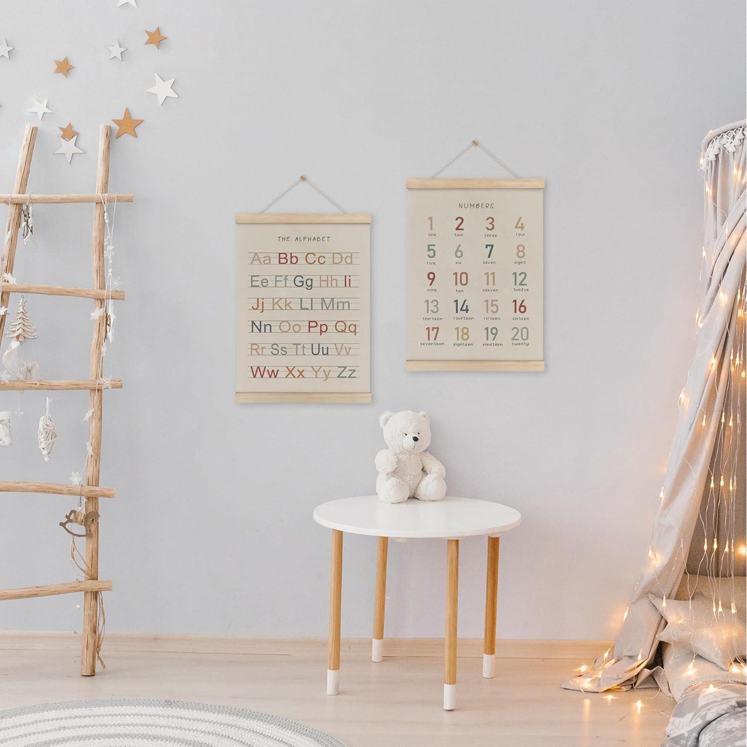 Juego de 2 Marcos para Póster Alfabeto HRQKO 30x40 cm