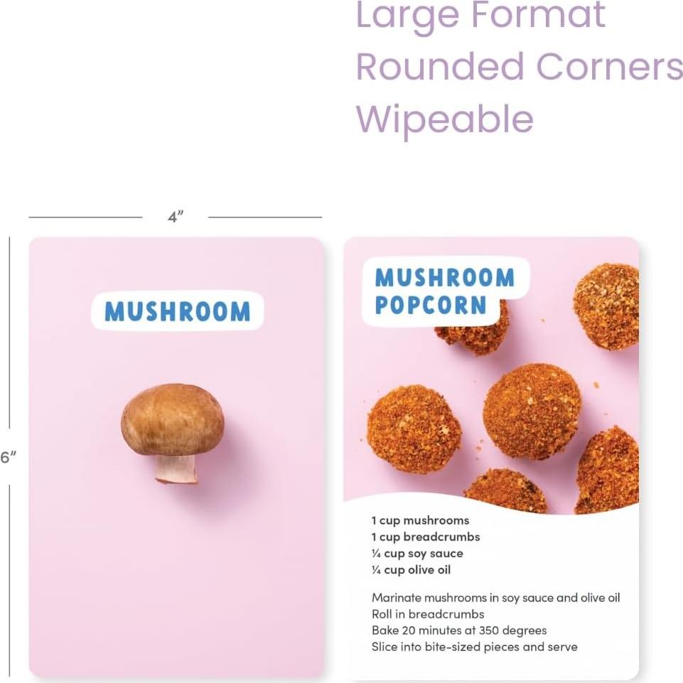 Juego de Tarjetas de Recetas Saludables Montessori Delano - 24 Piezas