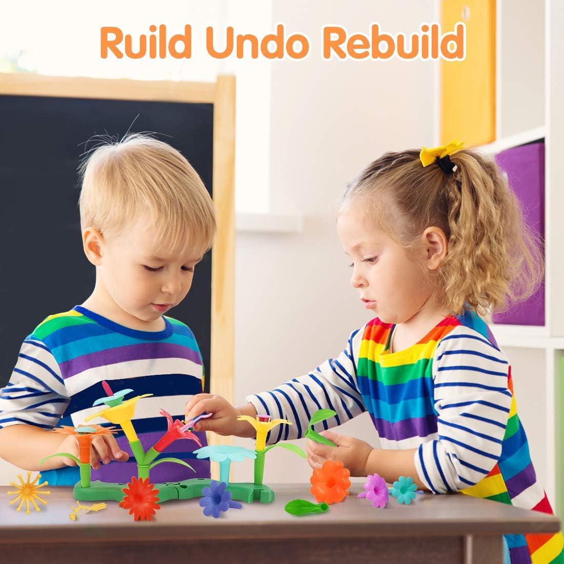 Set de Juguetes de Construcción Jardín de Flores VERTOY 105 Piezas