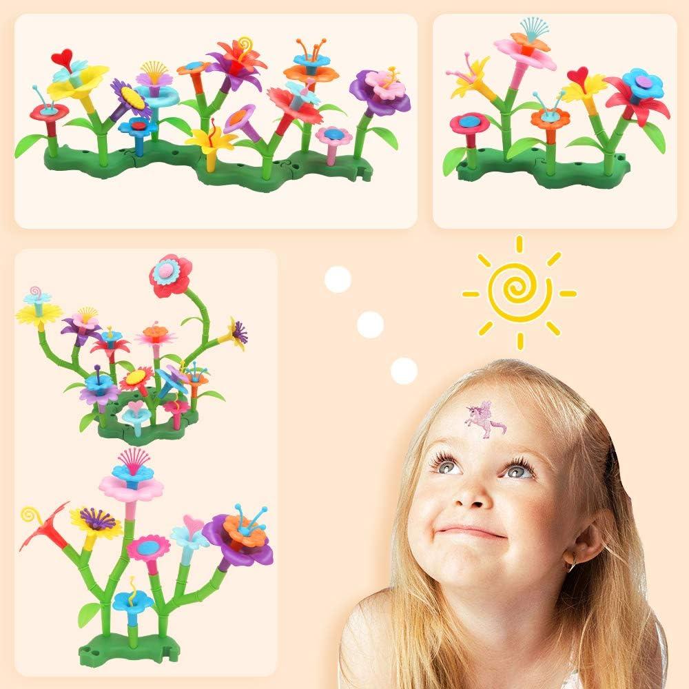 Set de Juguetes de Construcción Jardín de Flores VERTOY 105 Piezas