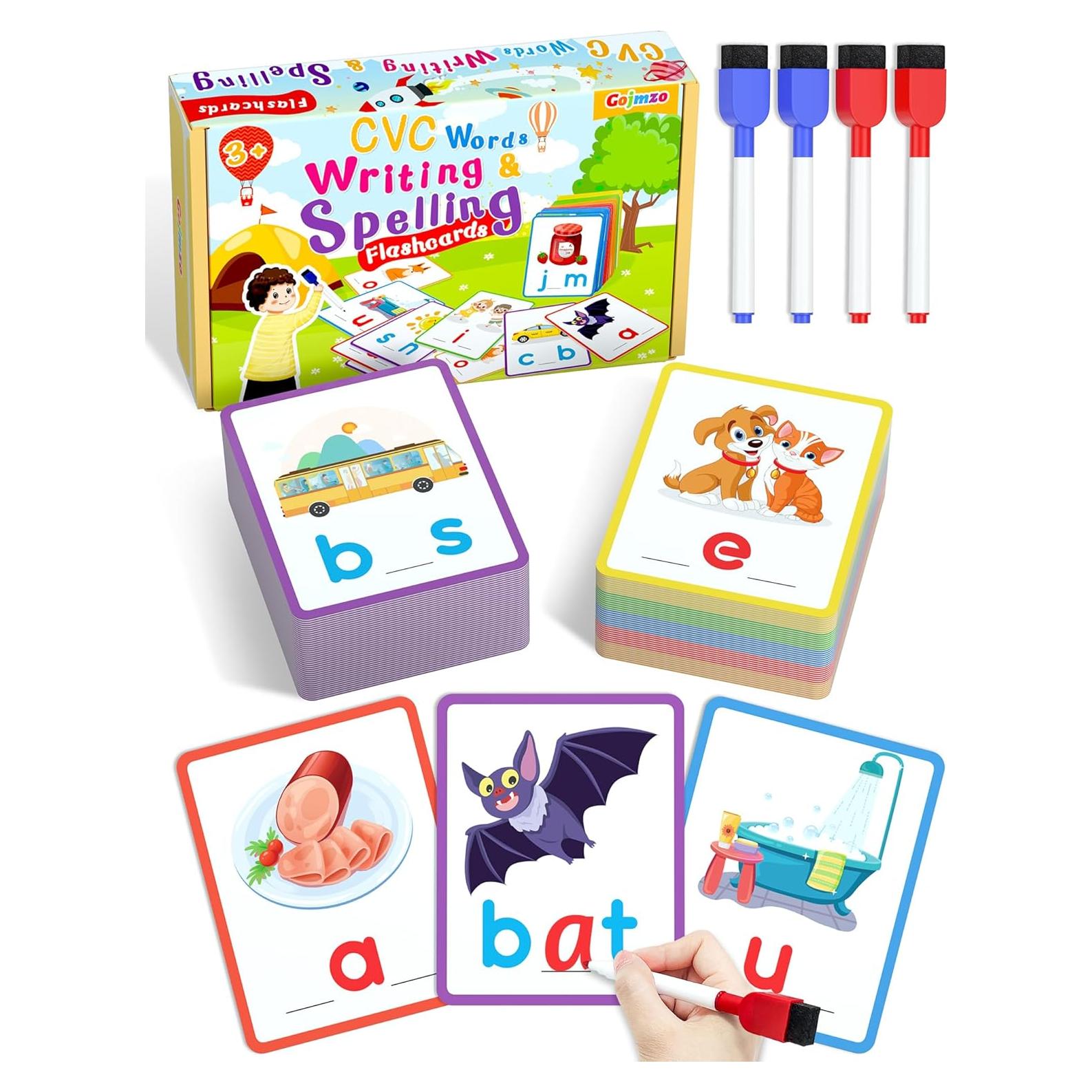 Tarjetas de Flash CVC Gojmzo para Escritura y Ortografía