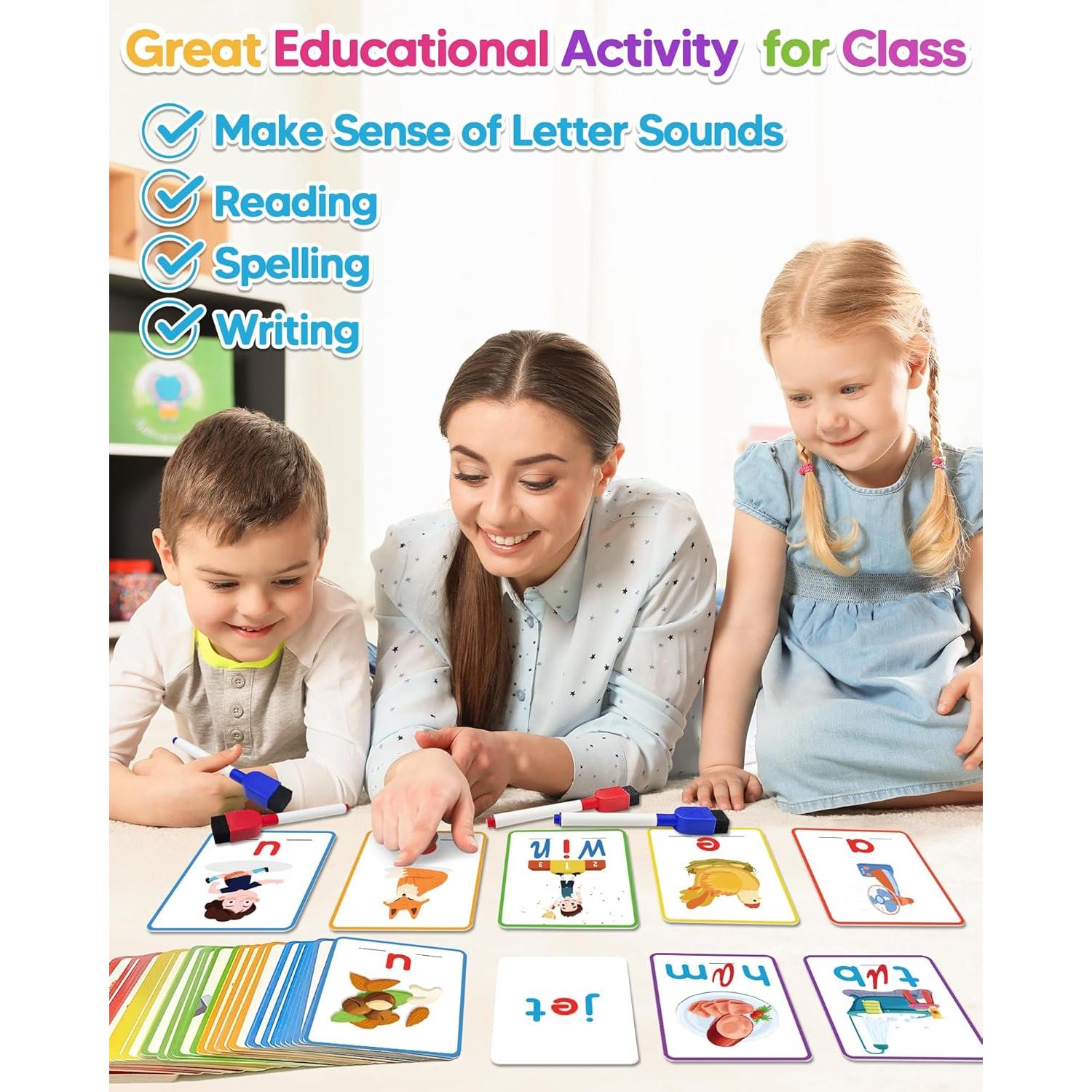 Tarjetas de Flash CVC Gojmzo para Escritura y Ortografía