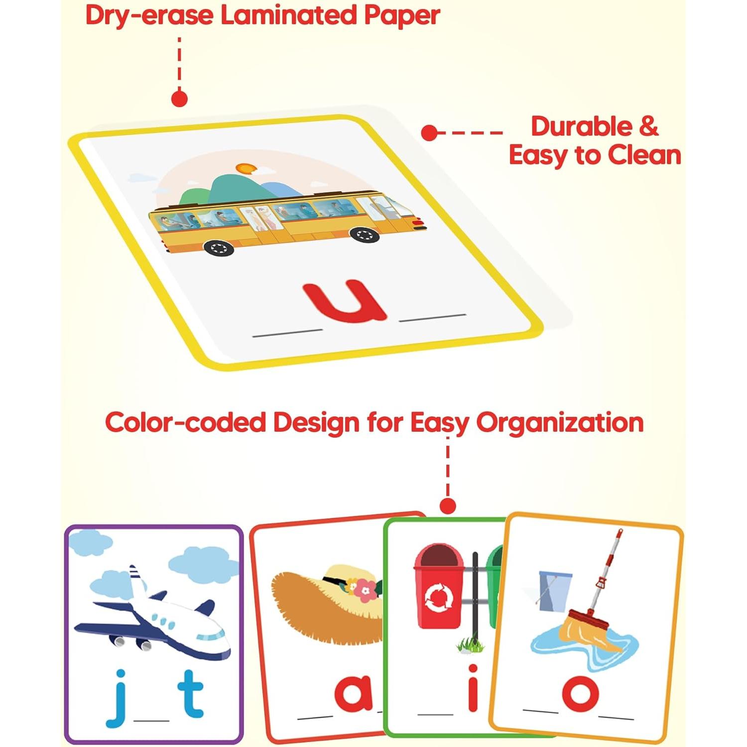 Tarjetas de Flash CVC Gojmzo para Escritura y Ortografía