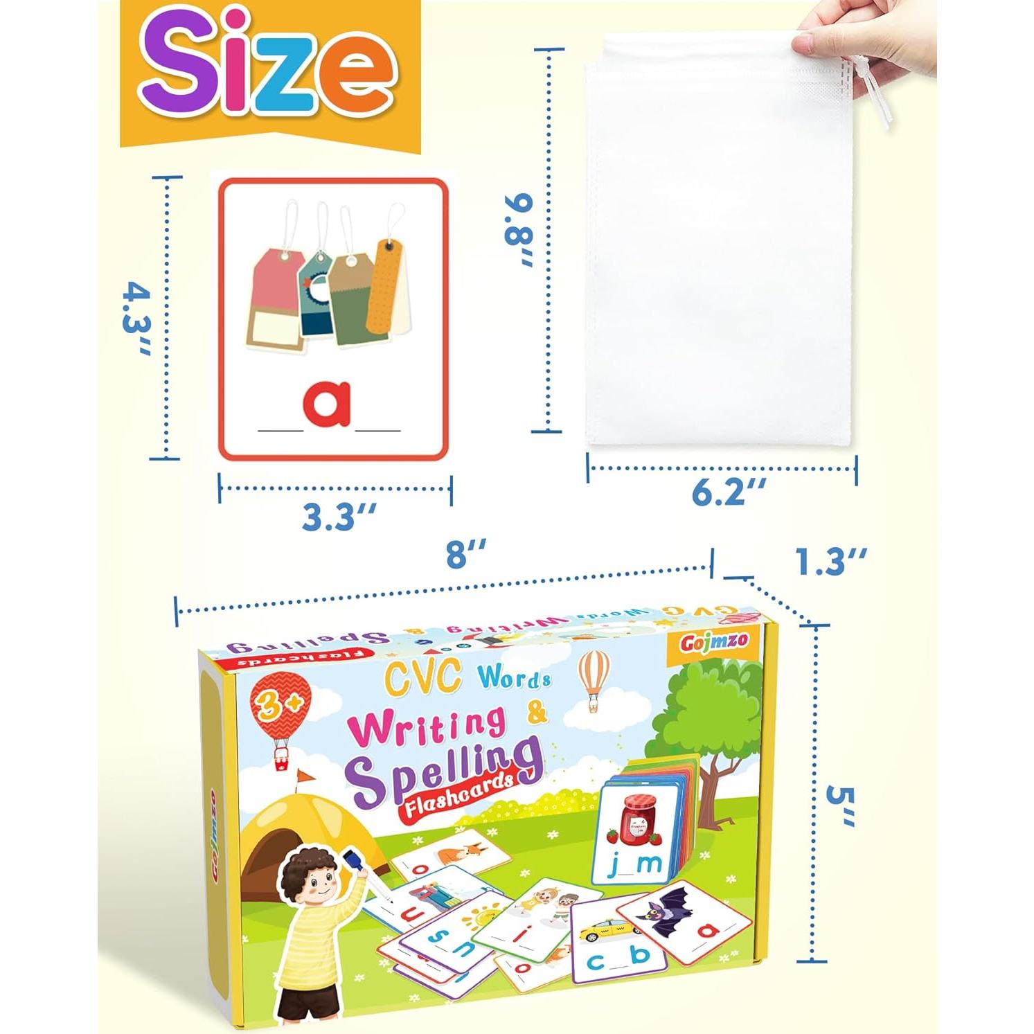 Tarjetas de Flash CVC Gojmzo para Escritura y Ortografía