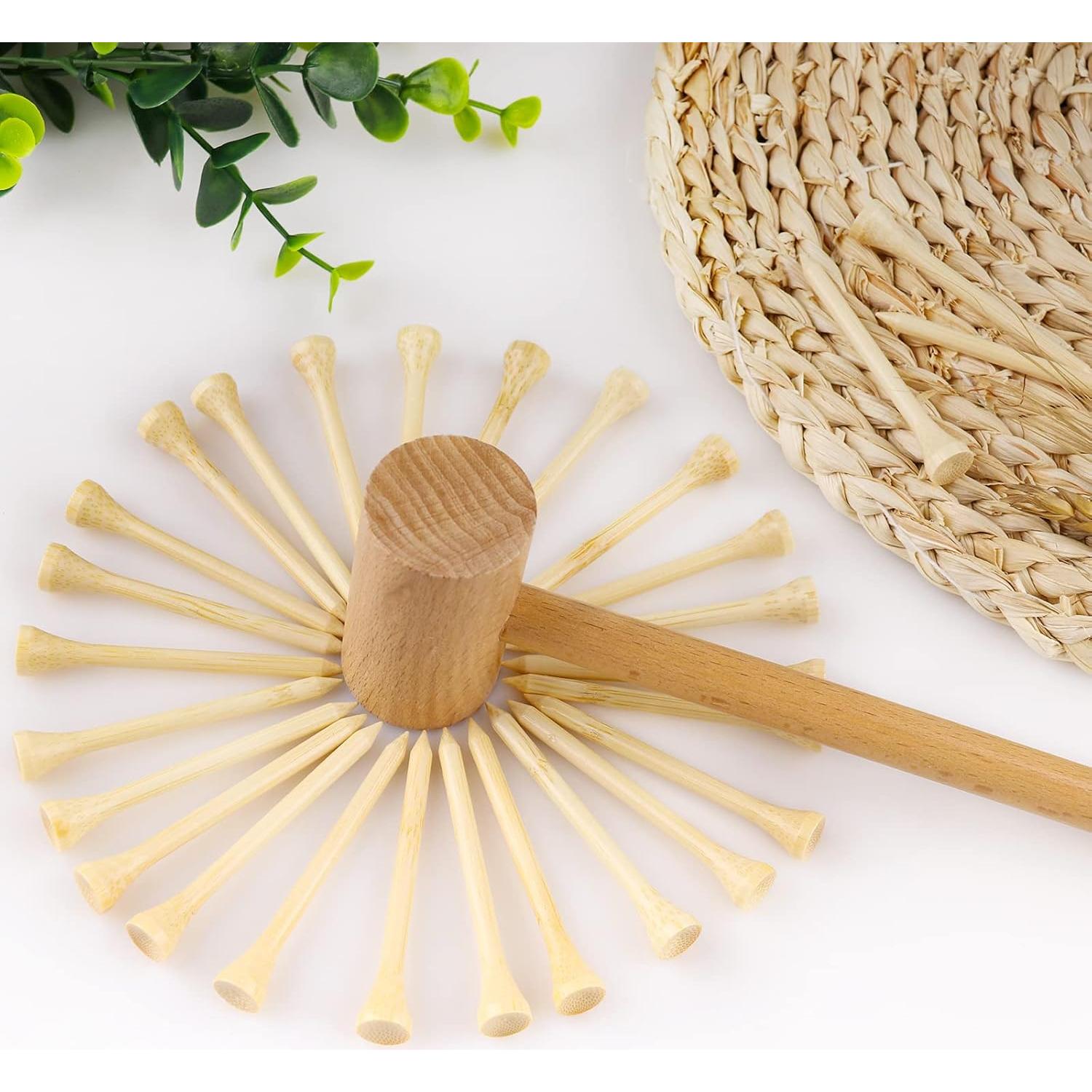 Juego de Martillo de Madera Montessori Waenerec con 30 Clavos