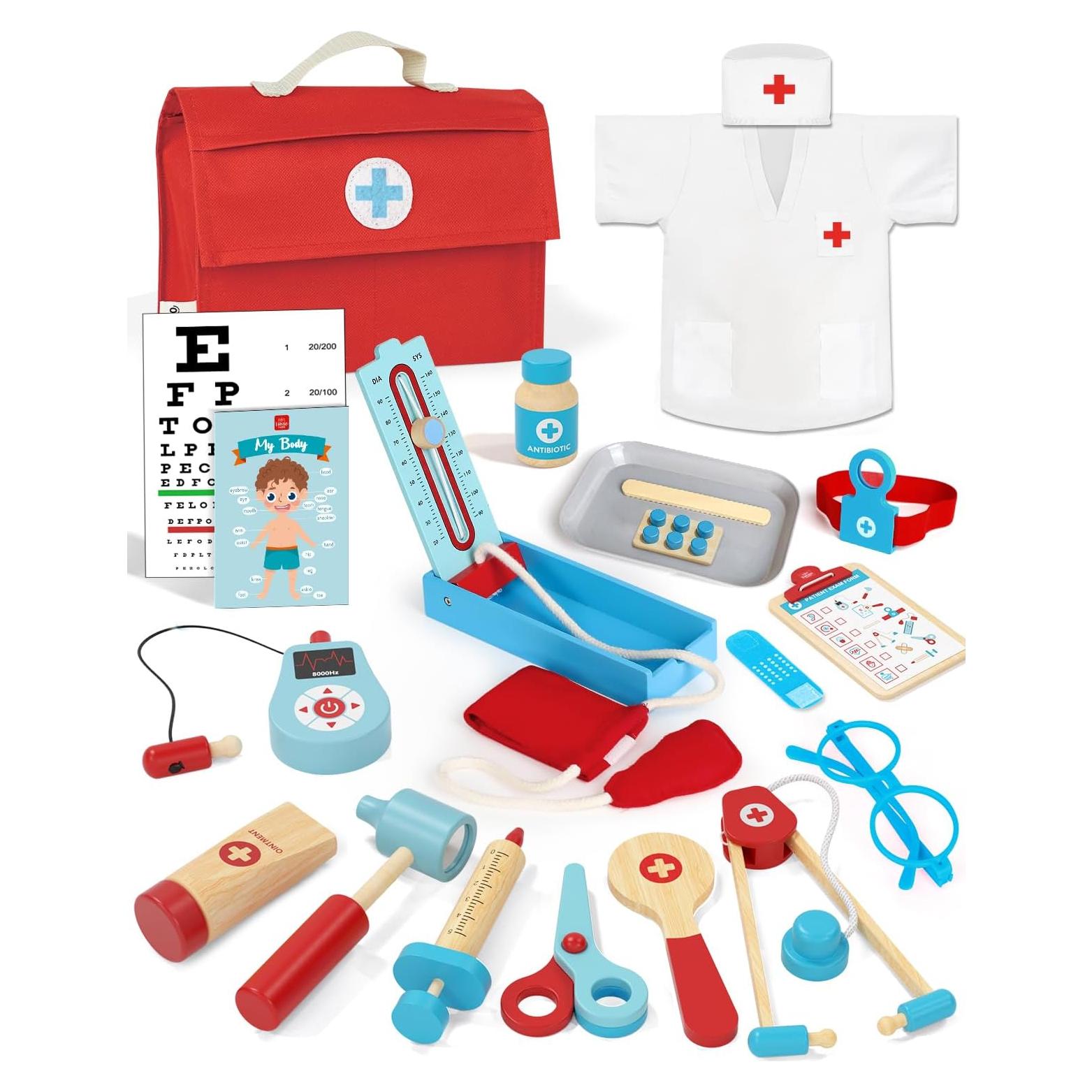 Kit de Doctor de Madera Lehoo para Niños 3+ Años - Juguete Educativo