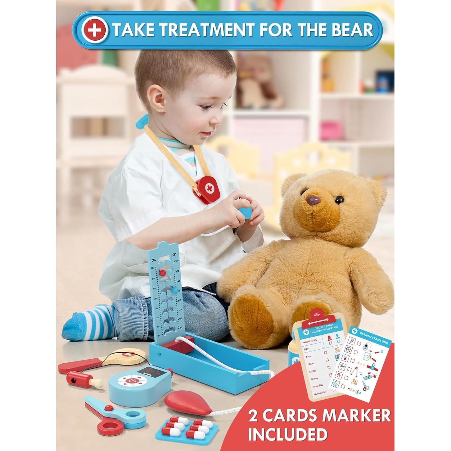 Kit de Doctor de Madera Lehoo para Niños 3+ Años - Juguete Educativo