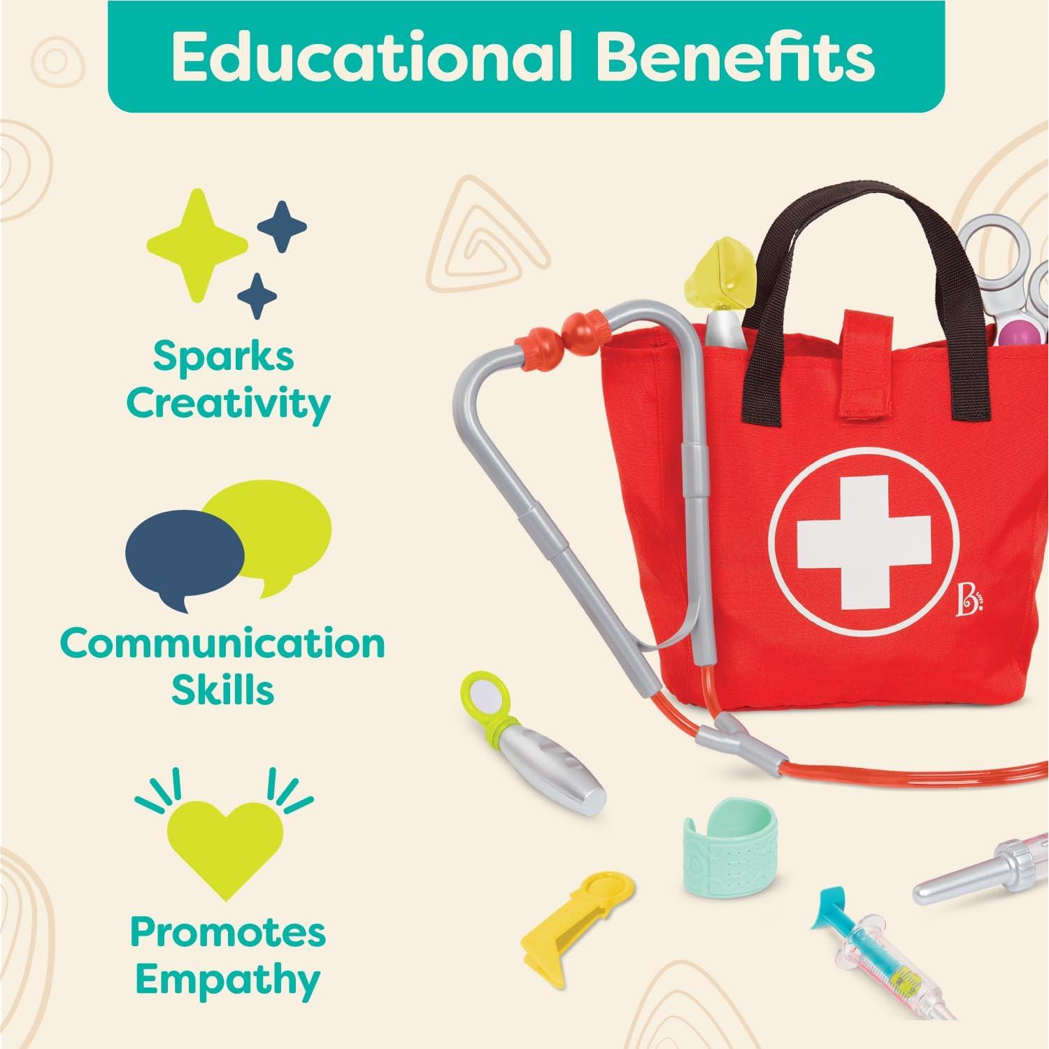 Kit de Doctor B. toys con Bolsa Médica y Accesorios - 18+ meses