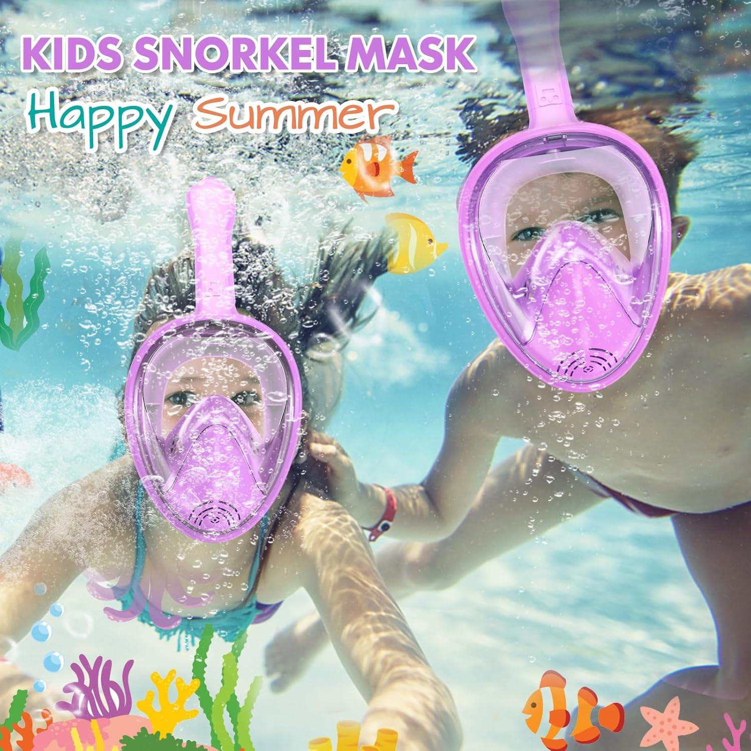 Máscara de Snorkel Ezire para Niños 2-14 Años Antifugas