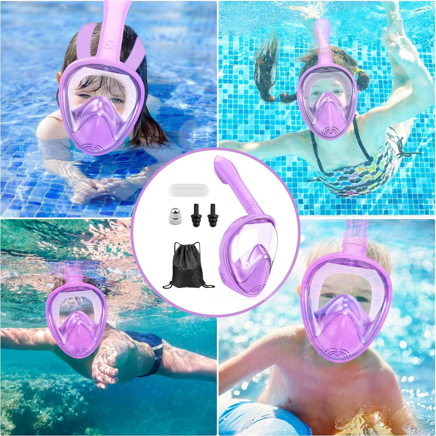 Máscara de Snorkel Ezire para Niños 2-14 Años Antifugas