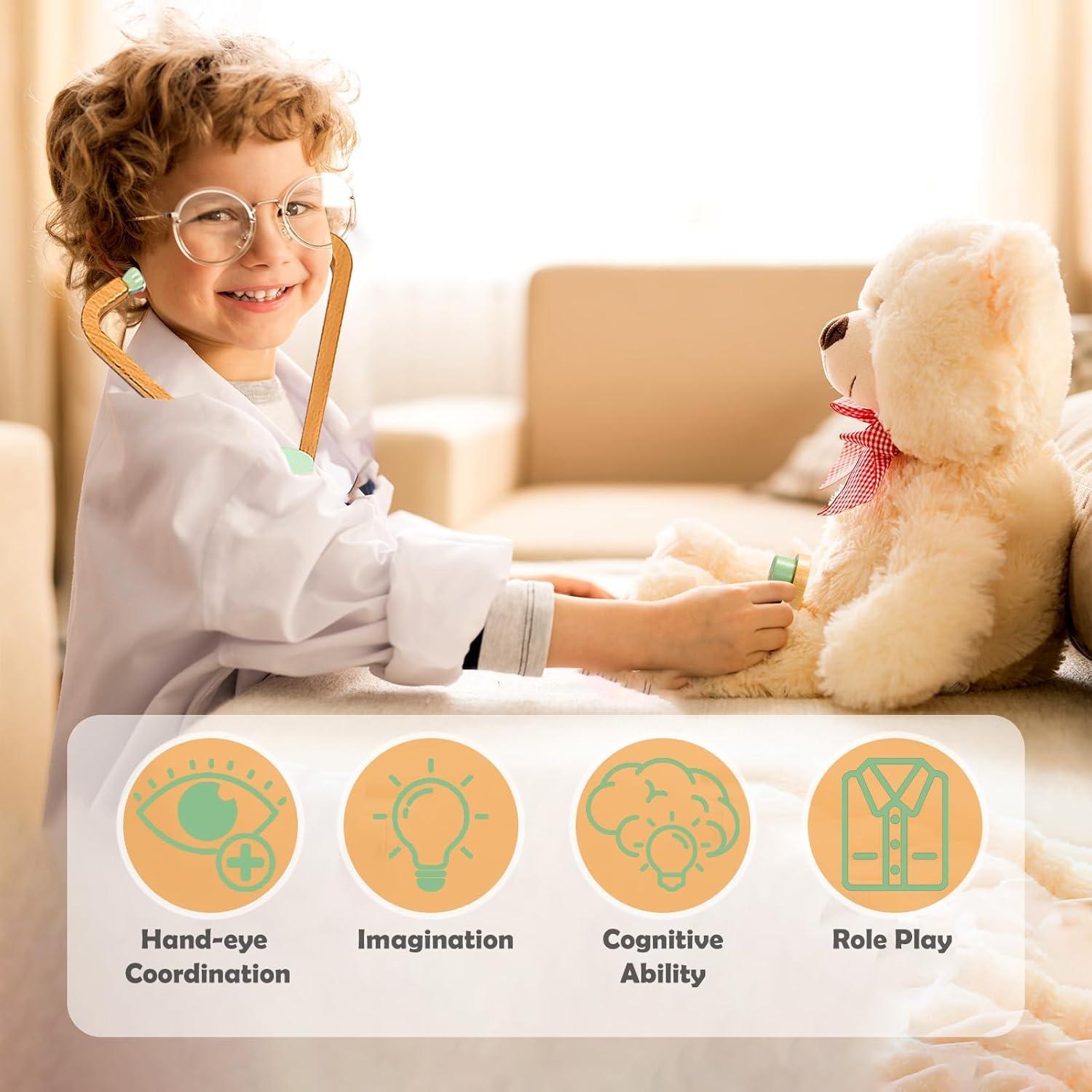 Kit de Doctor de Madera Twood 19 Piezas para Niños 3+