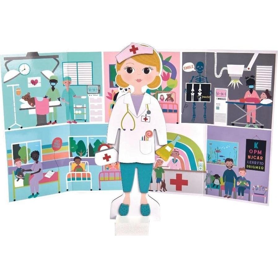 Muñeca Magnética Florence Floss & Rock - Set de Vestir 40 Piezas