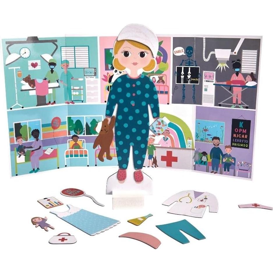 Muñeca Magnética Florence Floss & Rock - Set de Vestir 40 Piezas