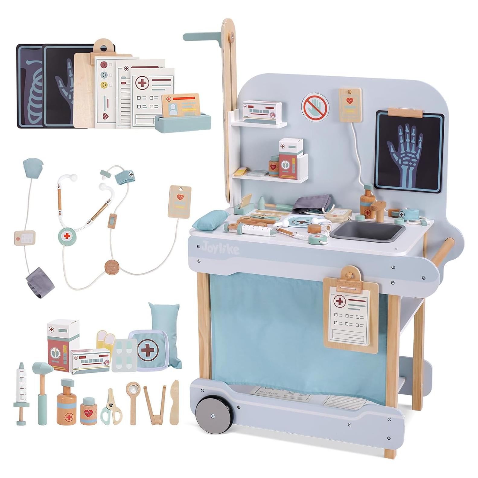 Juego de Doctor de Madera Joylike con 15 Accesorios para Niños