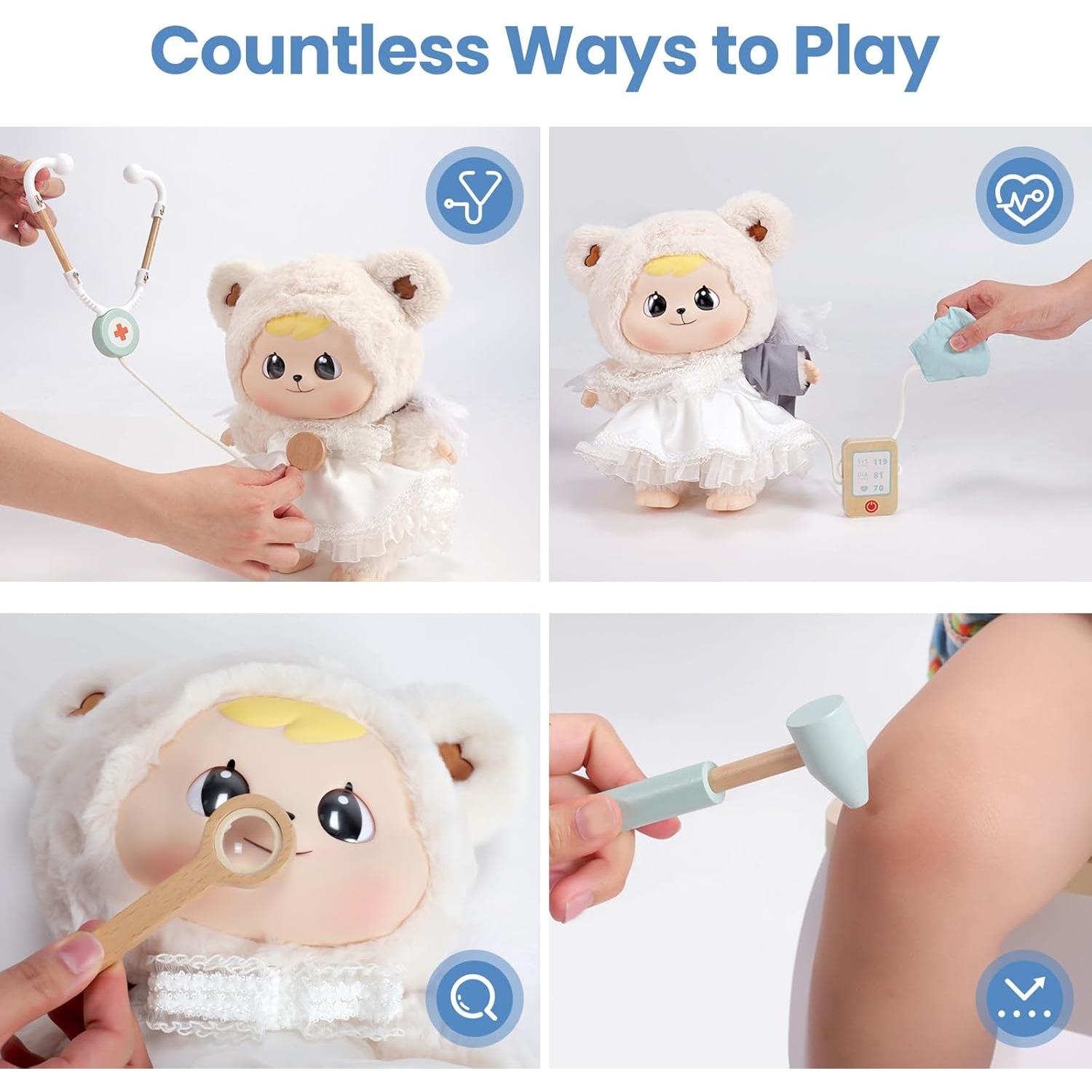 Juego de Doctor de Madera Joylike con 15 Accesorios para Niños