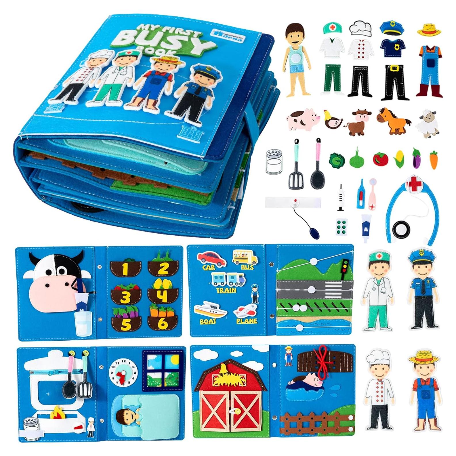 Libro Ocupado Montessori Adena para Niños 3 a 6 Años - Juguete Sensorial