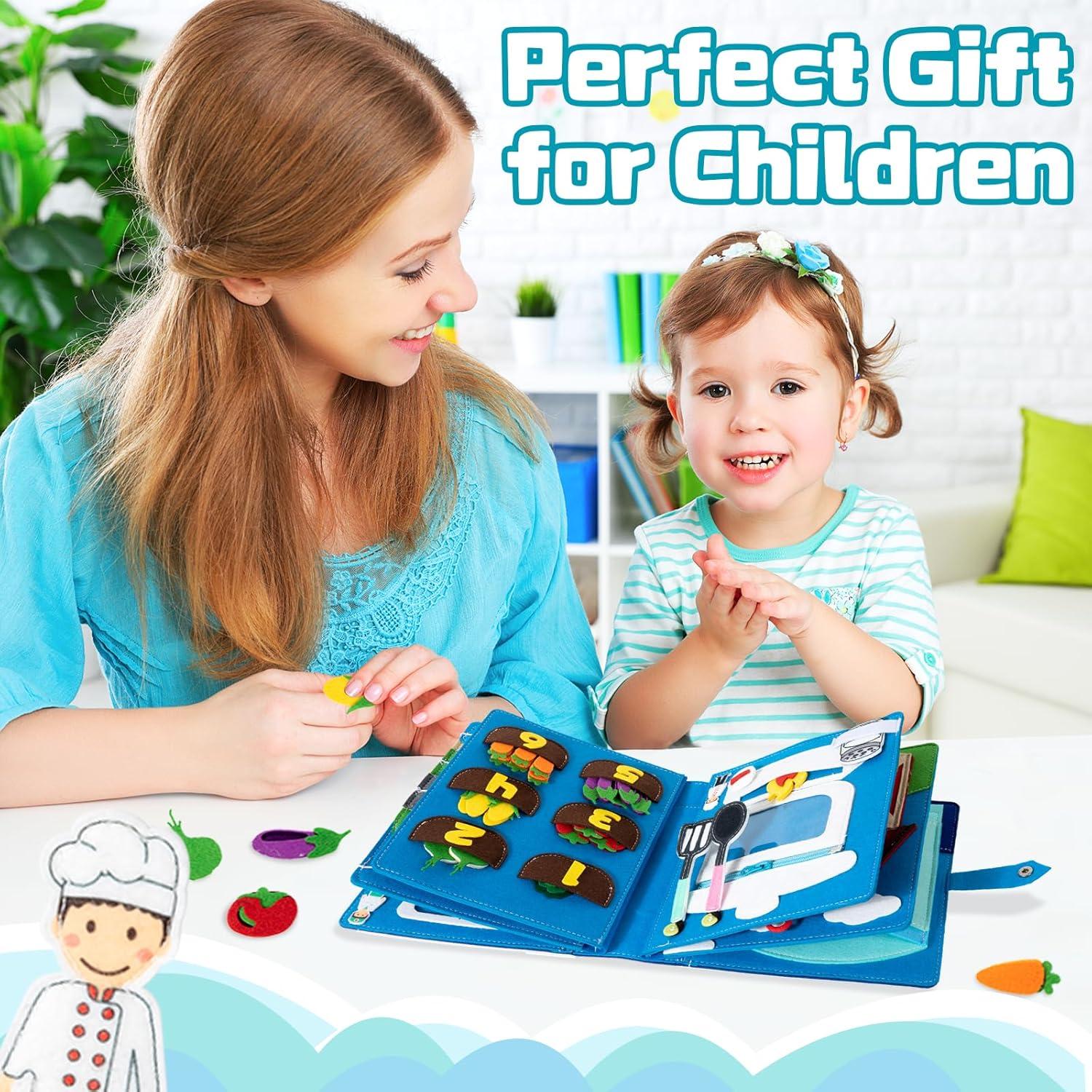 Libro Ocupado Montessori Adena para Niños 3 a 6 Años - Juguete Sensorial