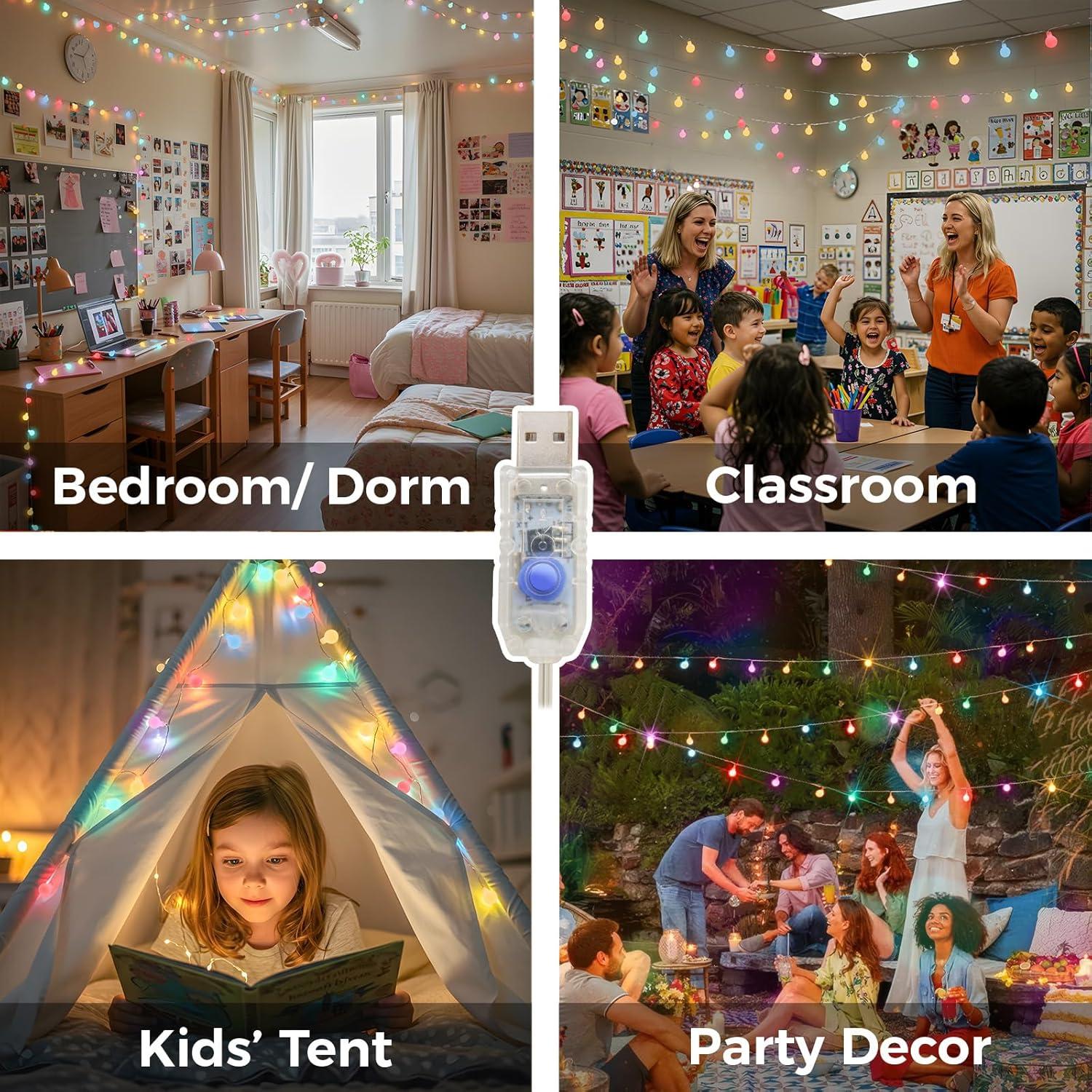 Luces de Cuerda Suddus 10m 100 LED USB con Temporizador