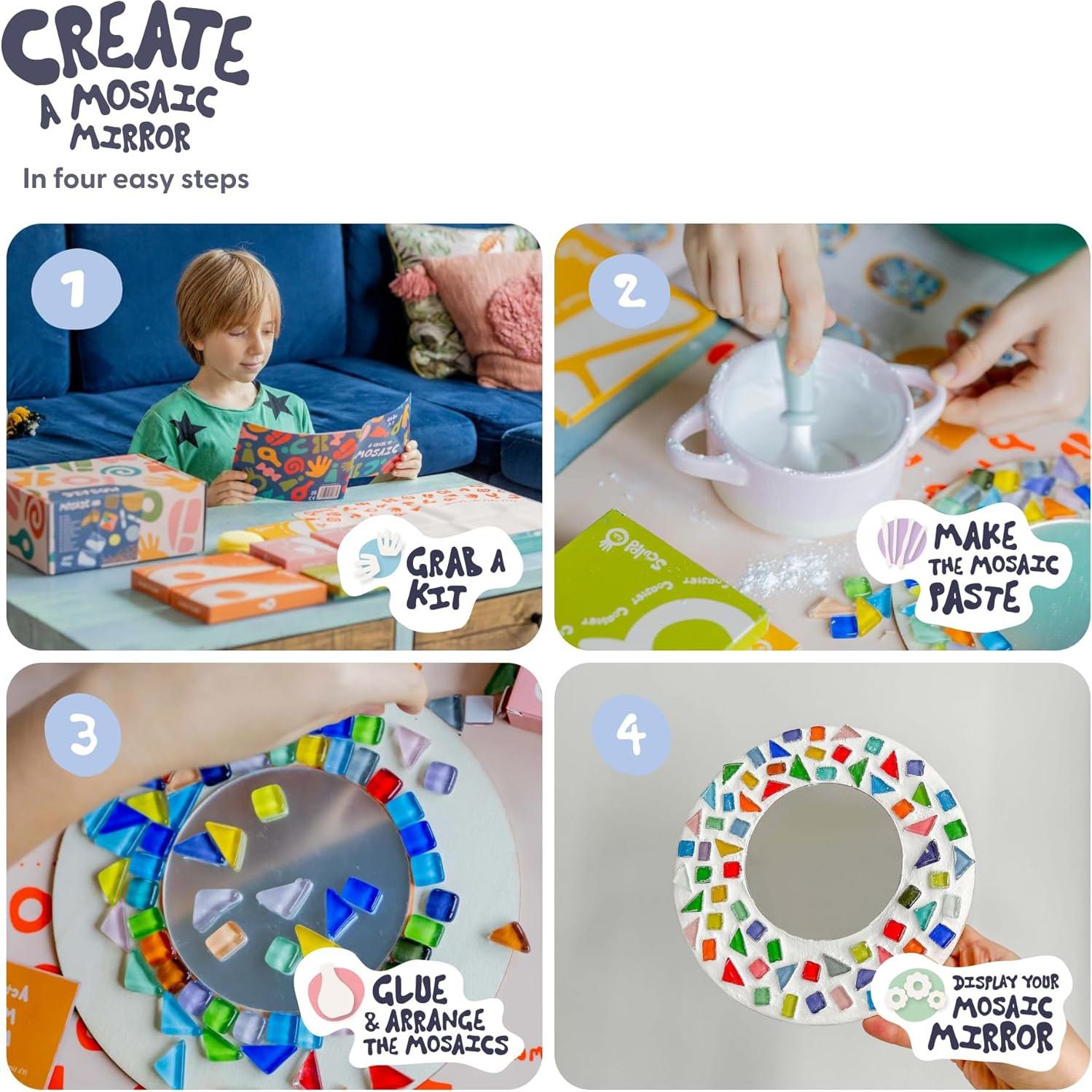 Kit de Mosaico Sculpd para Niños de 7 Años en Adelante