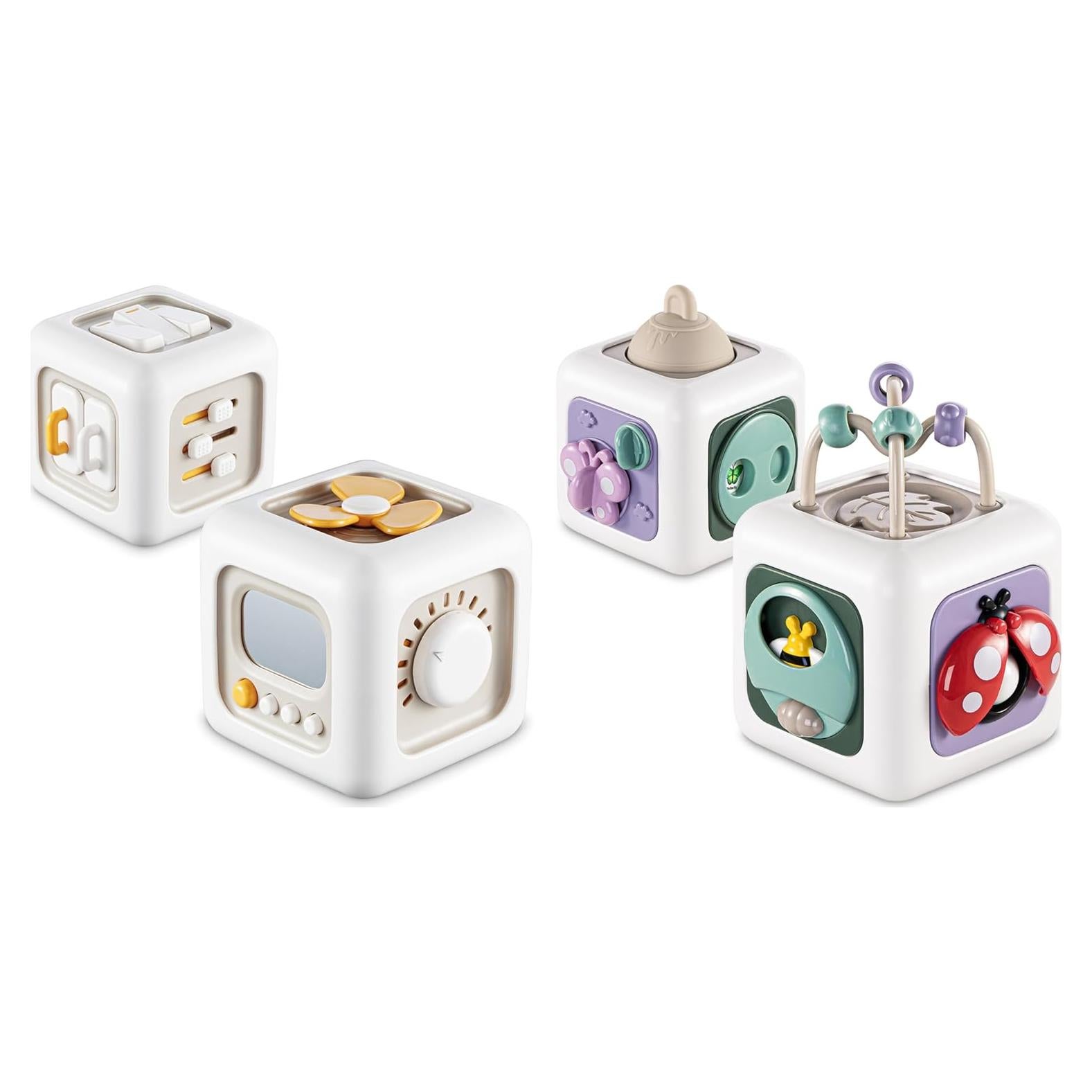 Cubo Ocupado Montessori 6 en 1 para Niños 1 Año