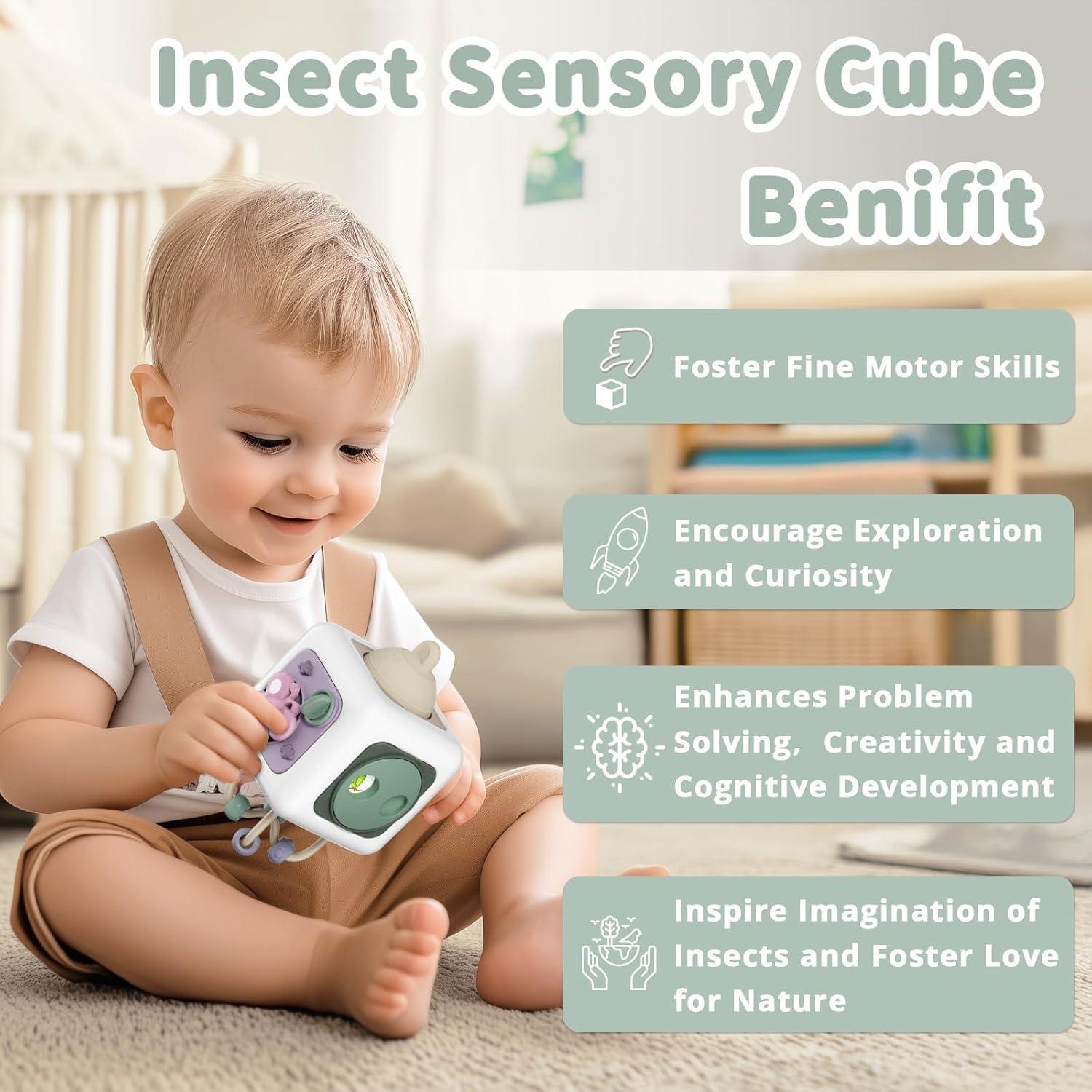 Cubo Ocupado Montessori 6 en 1 para Niños 1 Año