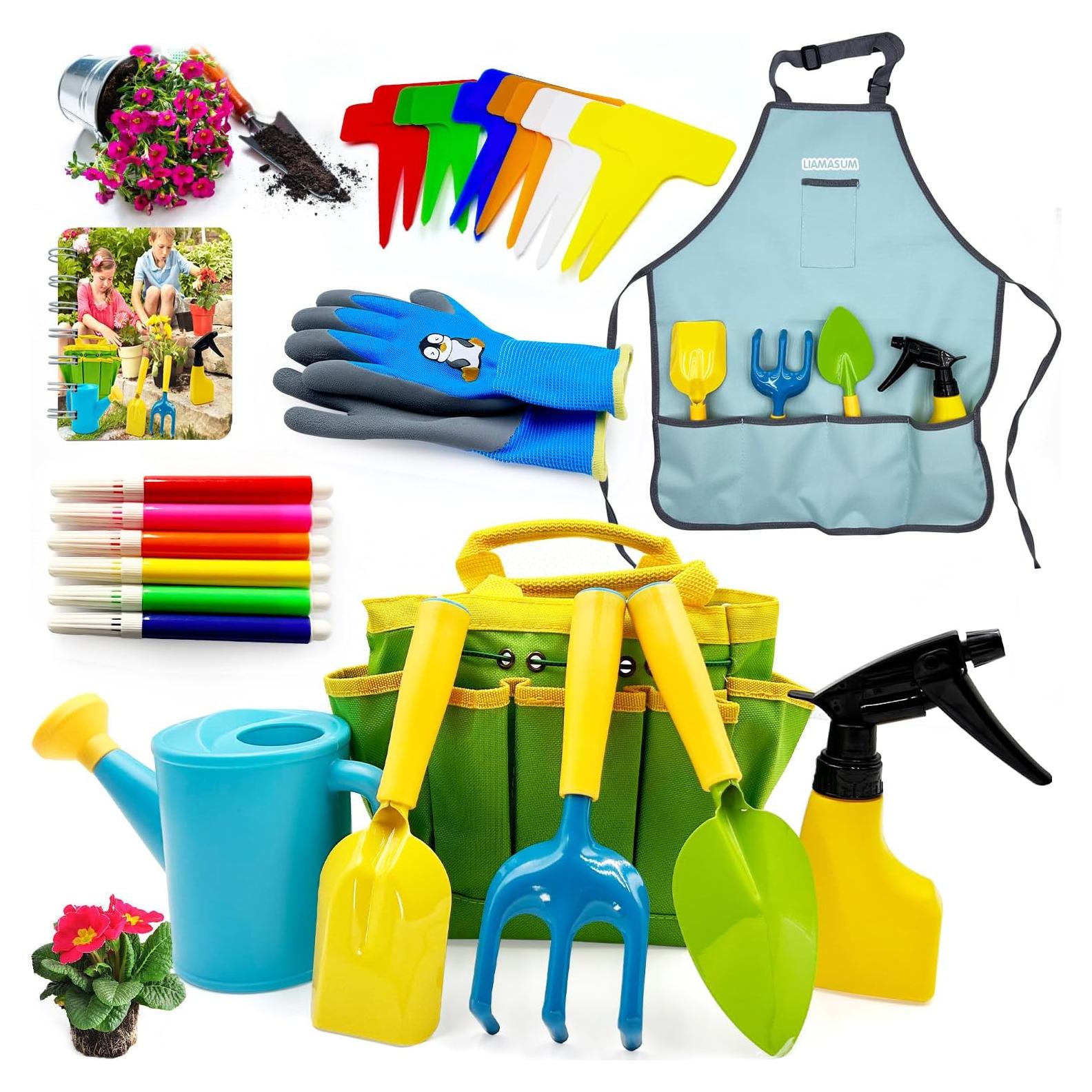 Juego de Jardinería para Niños Liamasum - Kit Completo 8 Piezas