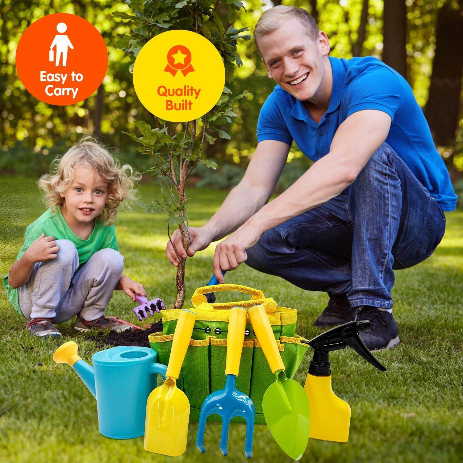 Juego de Jardinería para Niños Liamasum - Kit Completo 8 Piezas