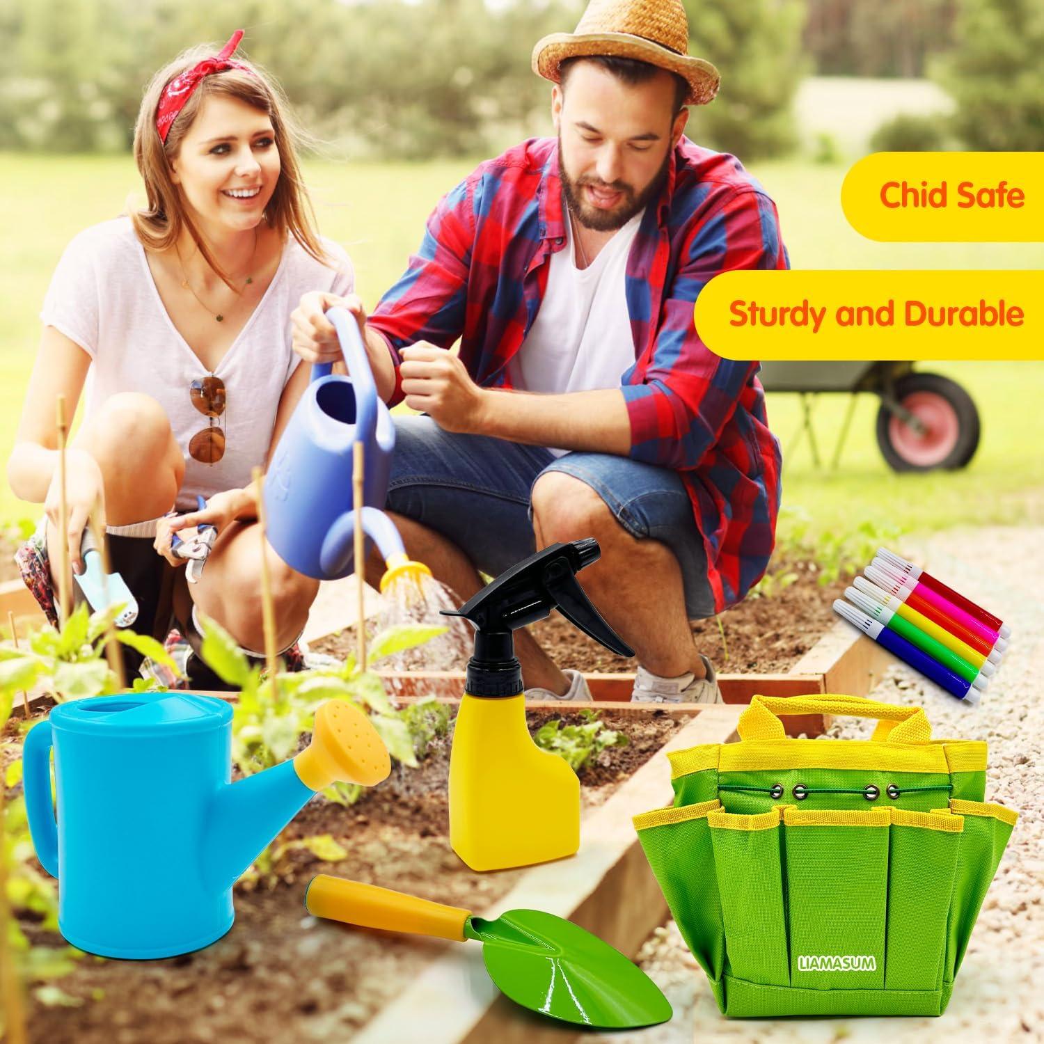 Juego de Jardinería para Niños Liamasum - Kit Completo 8 Piezas