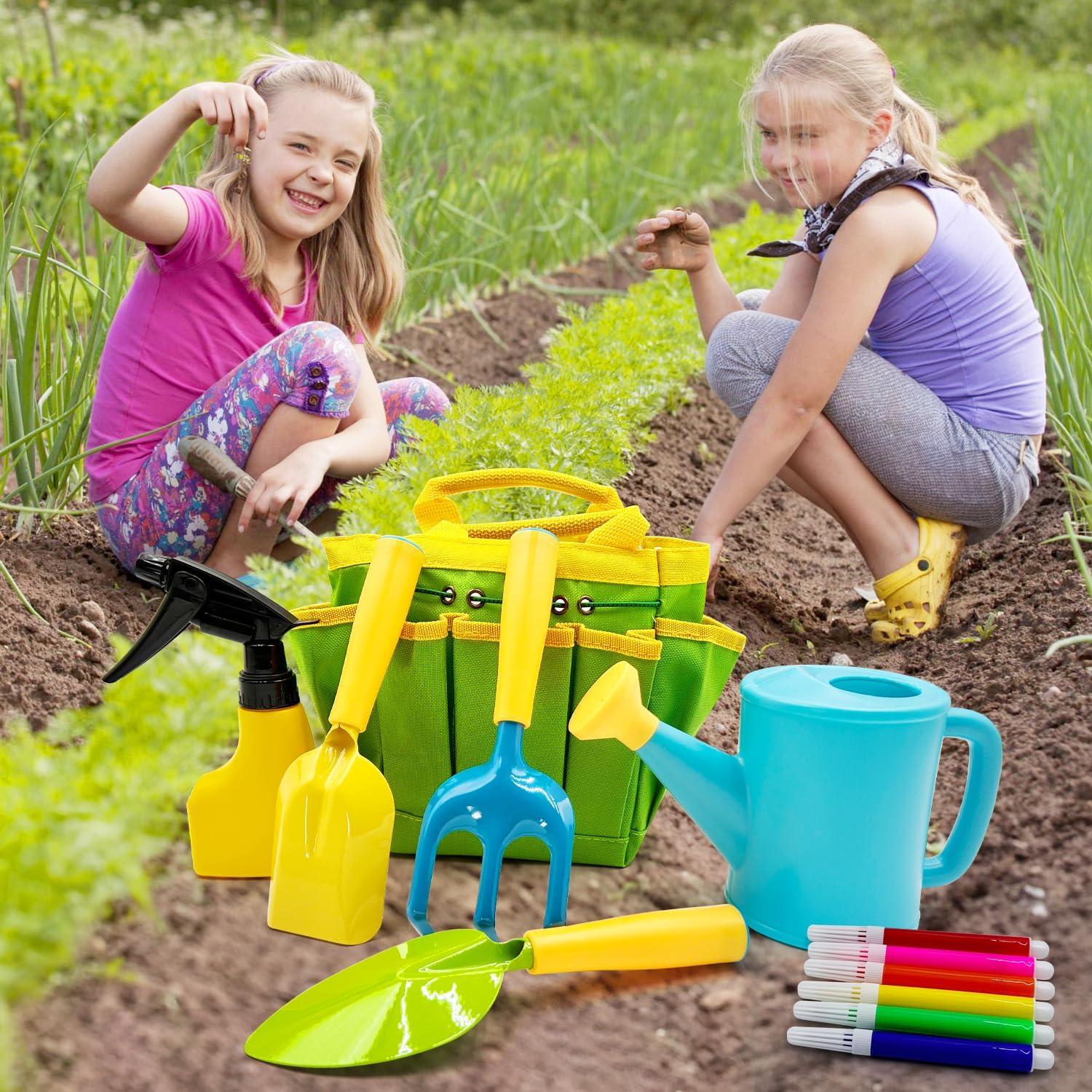 Juego de Jardinería para Niños Liamasum - Kit Completo 8 Piezas