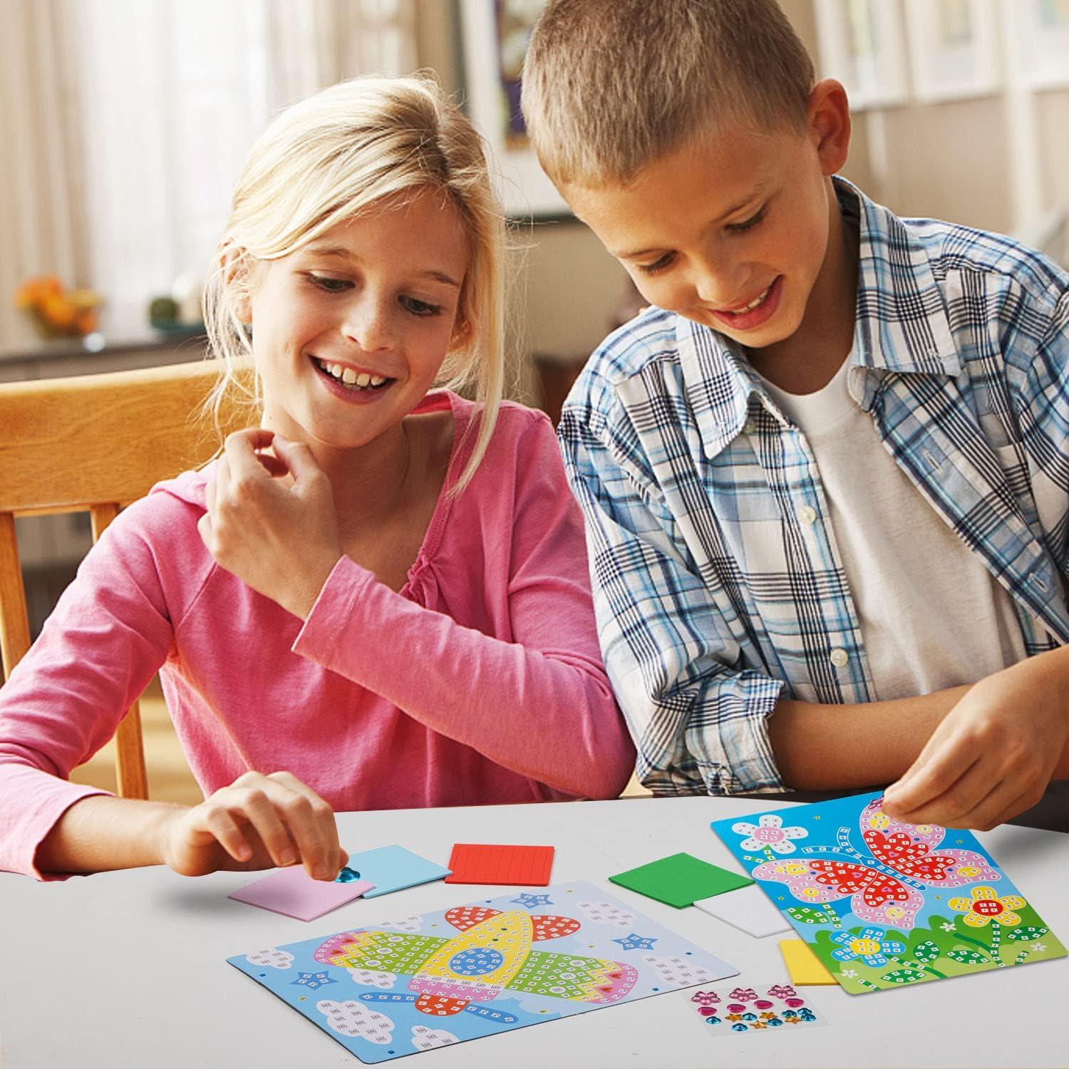 Kit de Arte de Pegatinas de Mosaico LZHZH para Niños - 6 Piezas